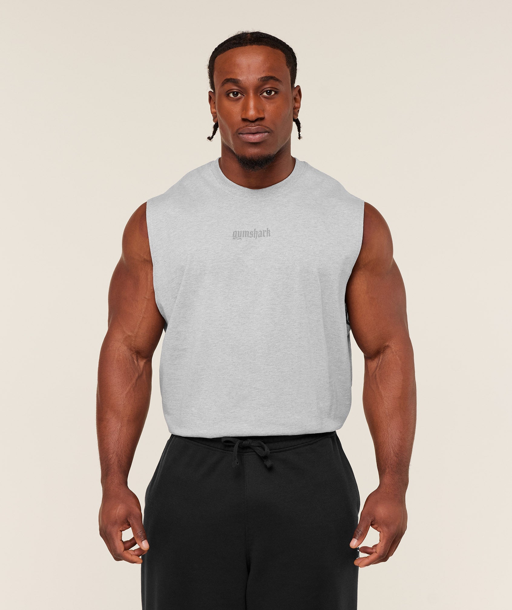 Gymshark Olde English Tank 'Bros Soft Grey Marl'