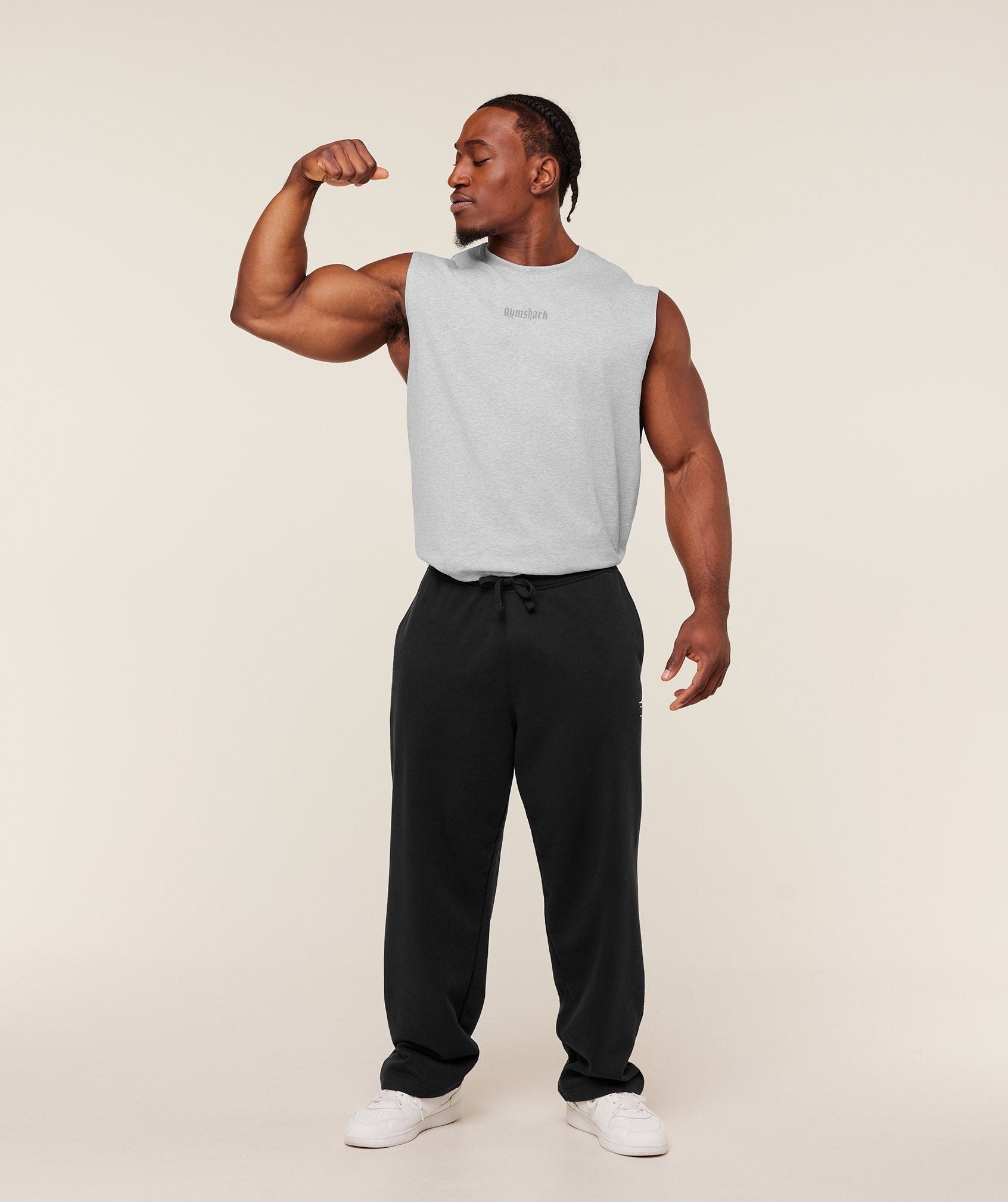 Gymshark Olde English Tank 'Bros Soft Grey Marl'