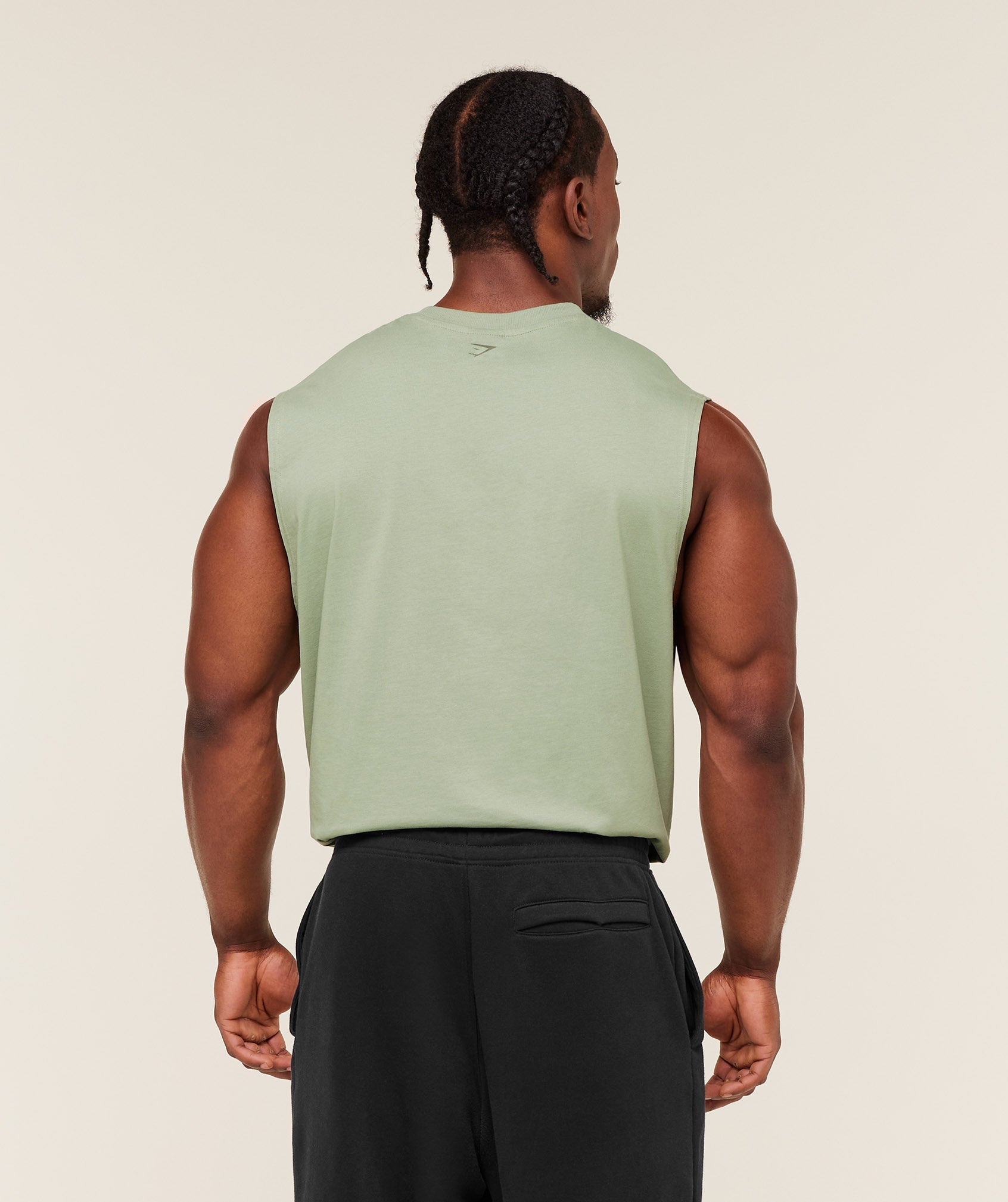 Gymshark Olde English Tank 'GS Haze Green'