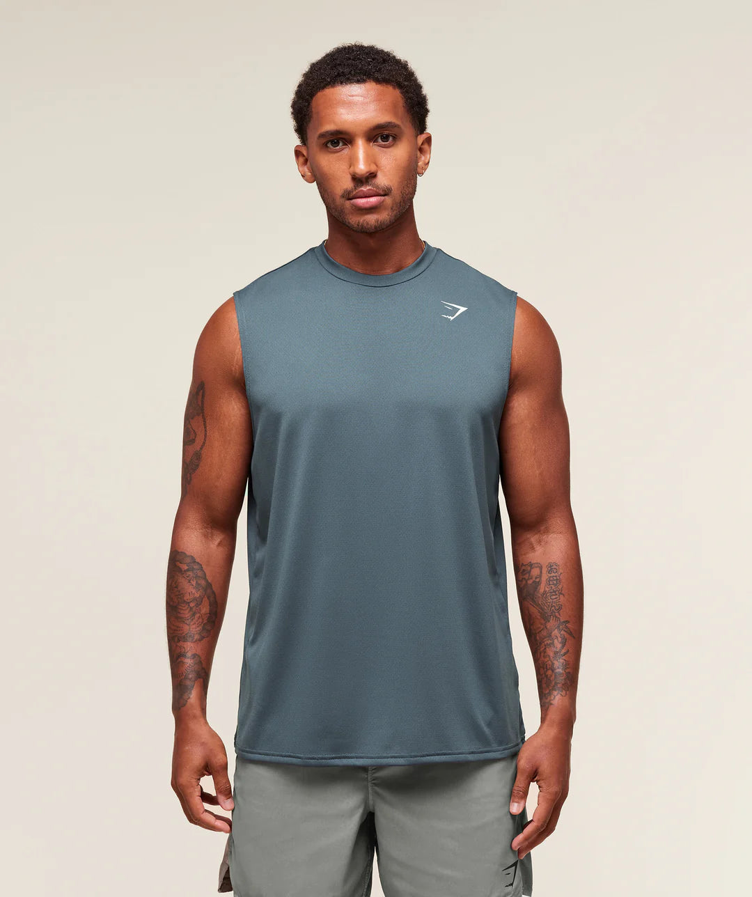 Gymshark Arrival Oversized Tank 'Titanium Blue'