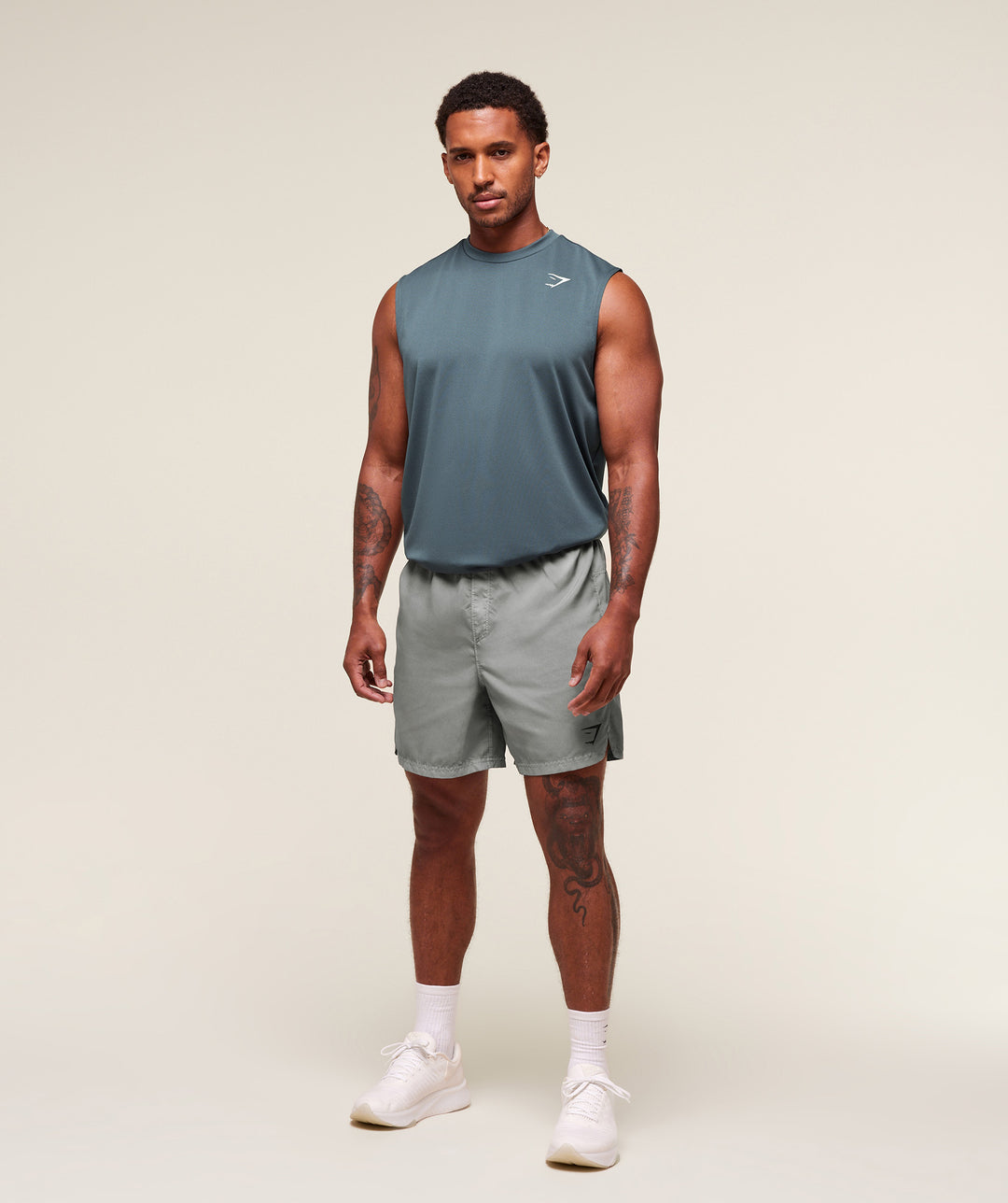 Gymshark Arrival Oversized Tank 'Titanium Blue'