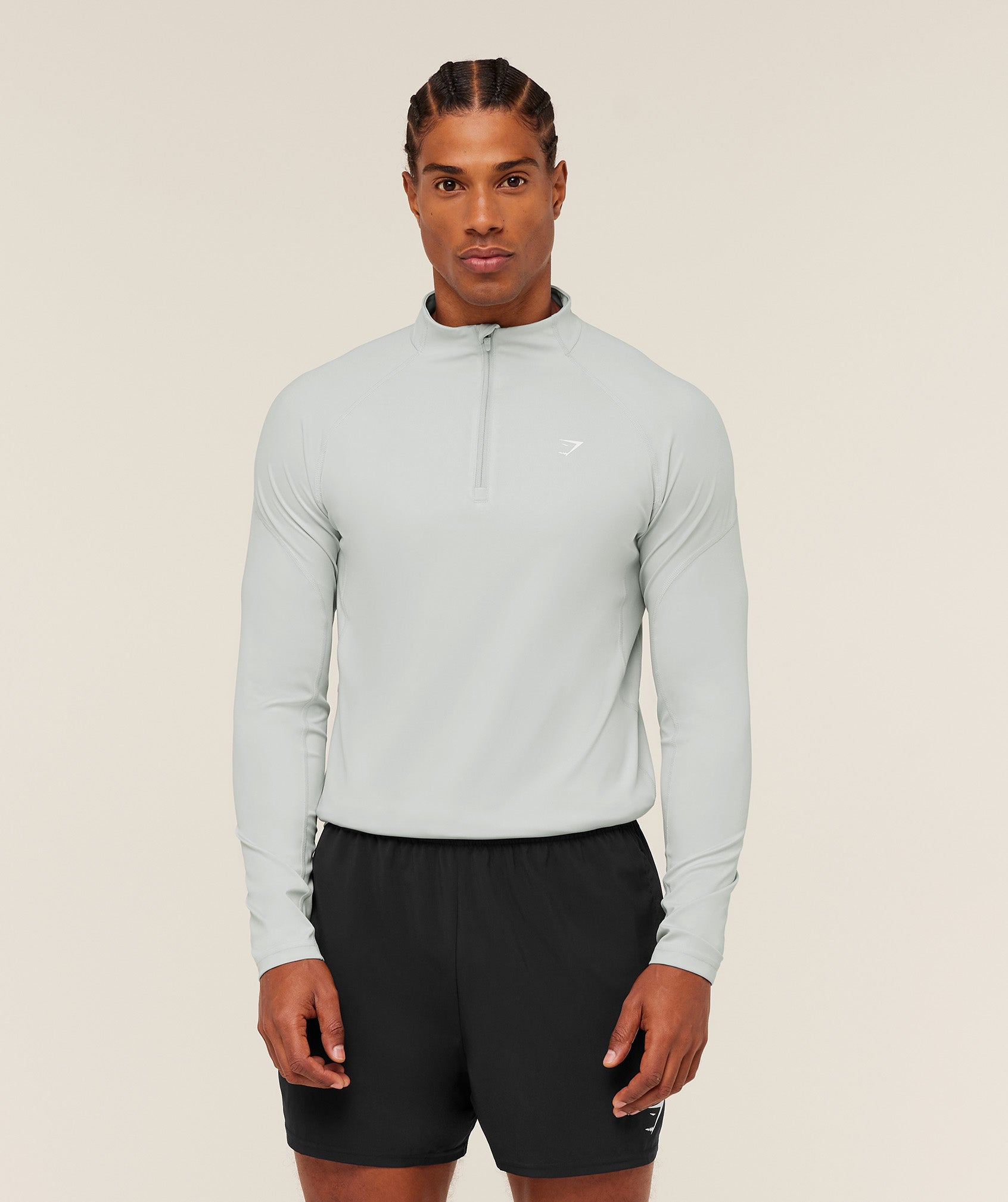 Gymshark Performance 1/4 Zip 'Light Grey'
