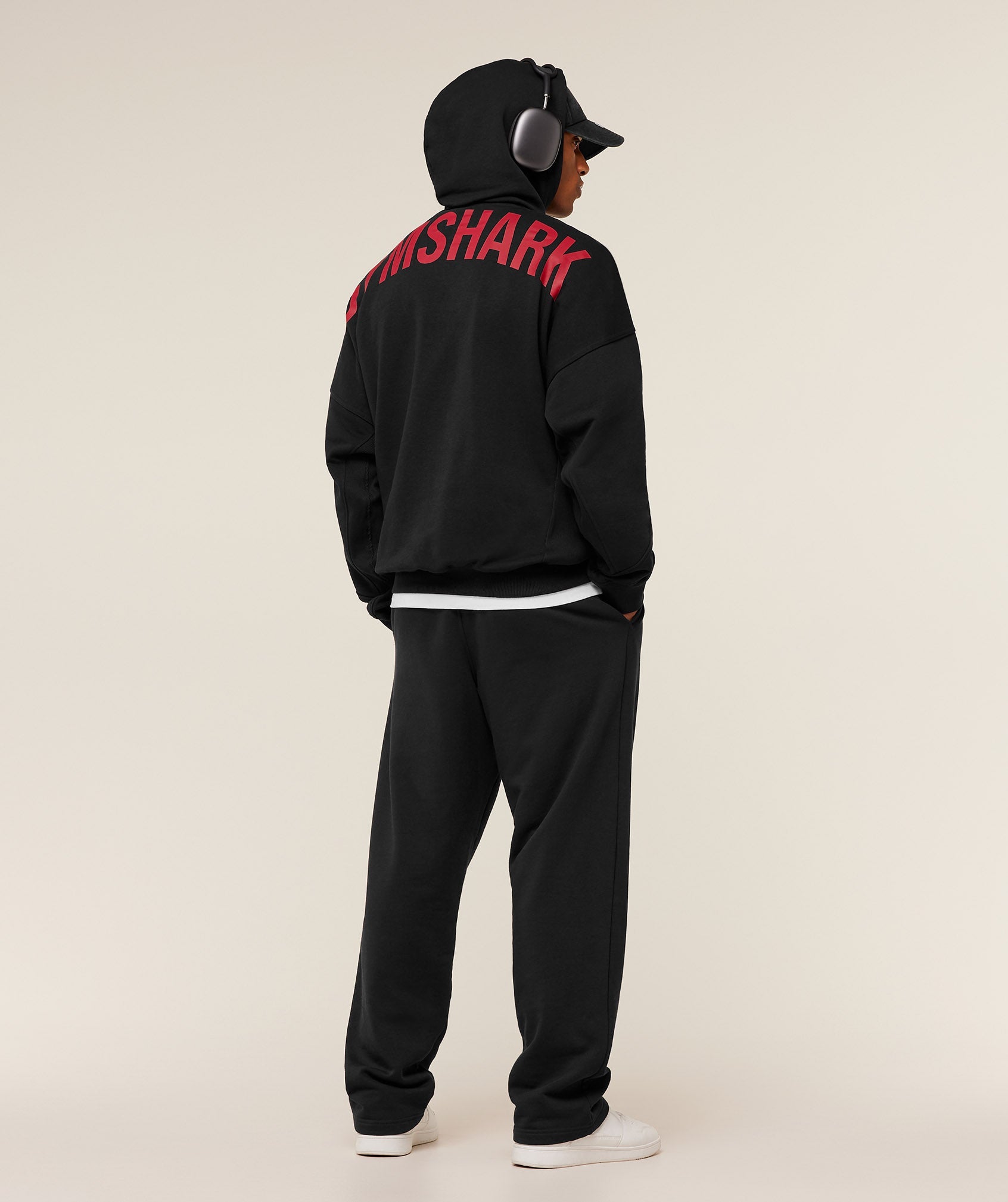 Gymshark Power Hoodie 'Black Conditioning Red'