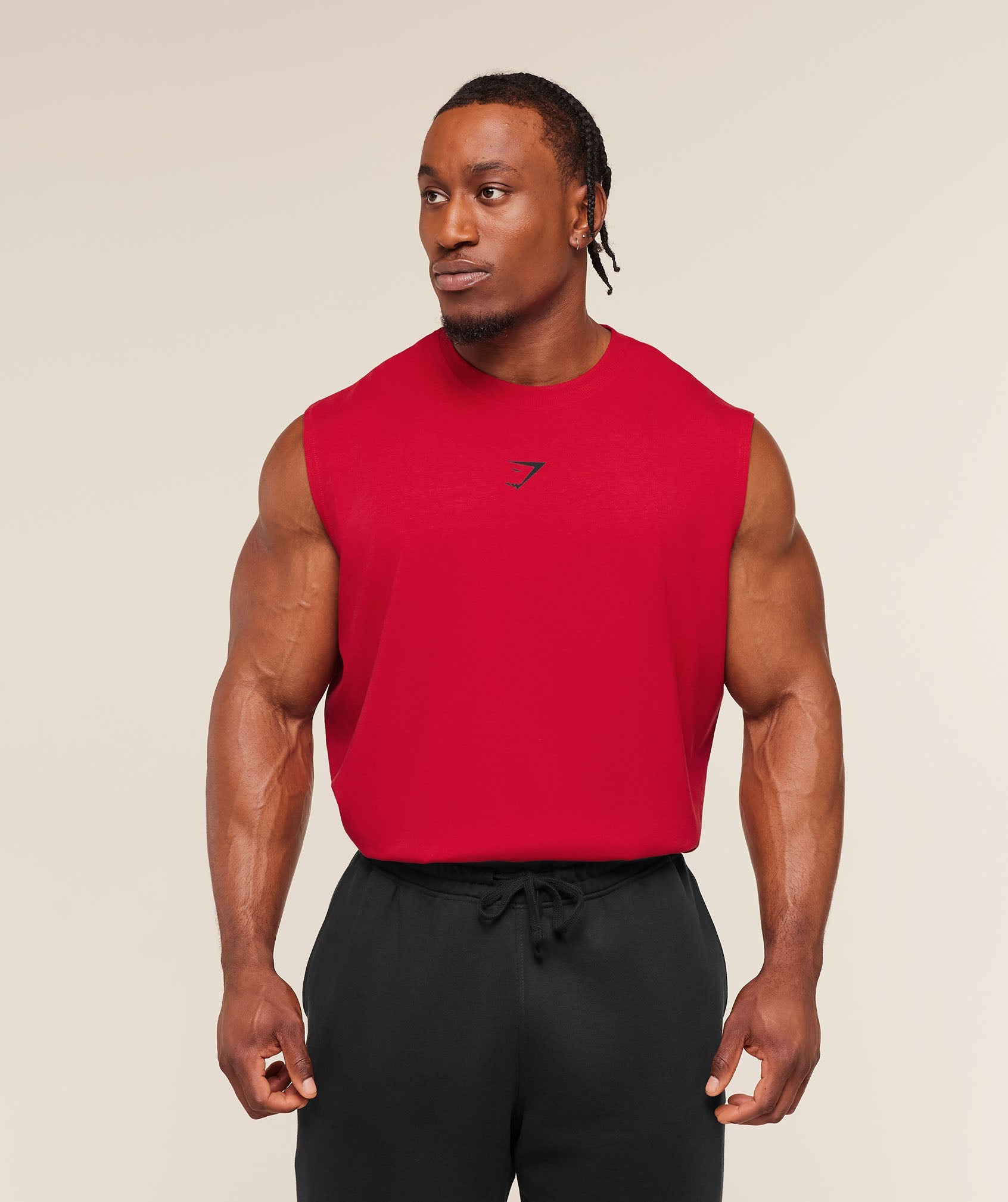 Gymshark Power Cut Off Tank 'Conditioning Red'