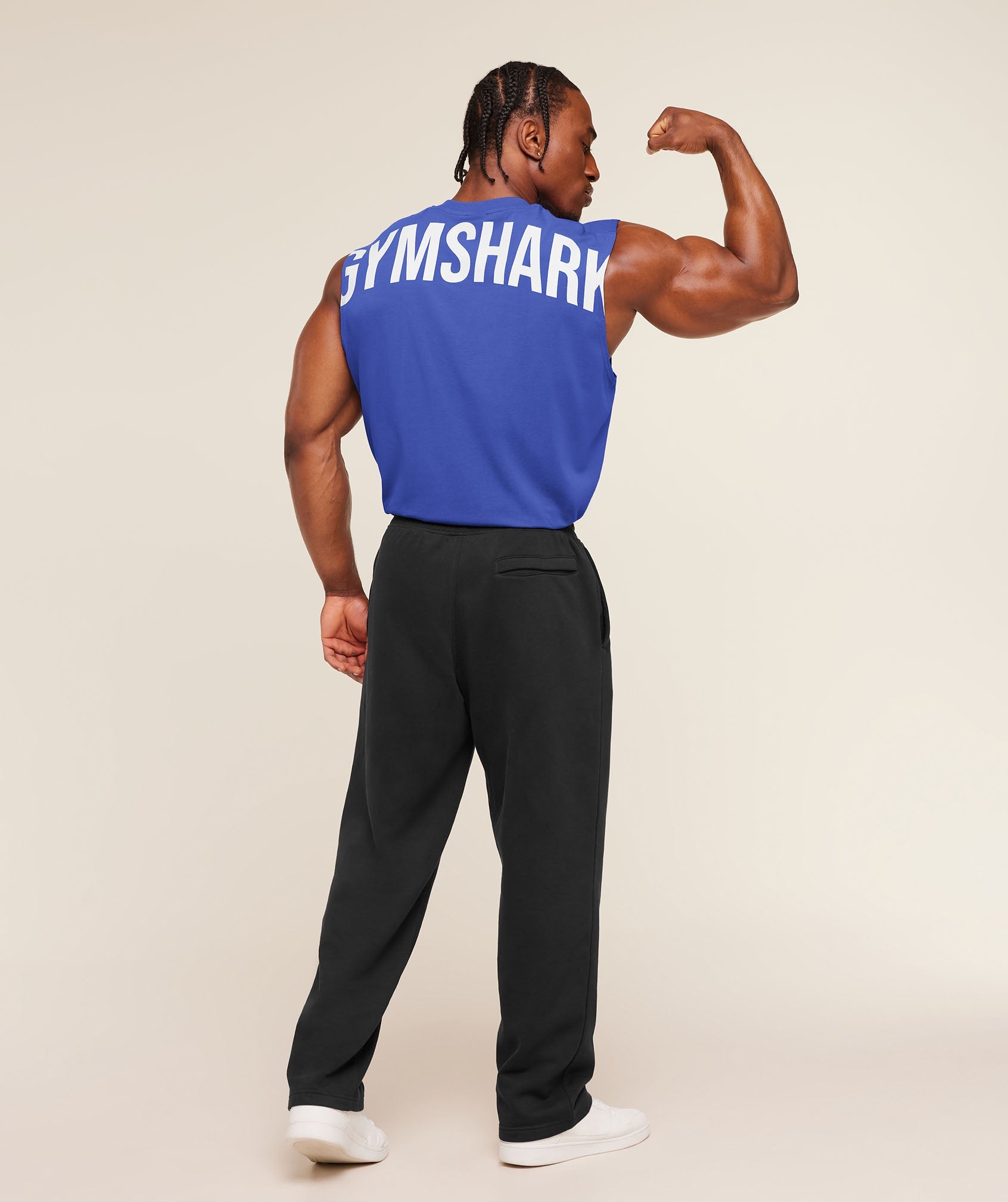 Gymshark Power Cut Off Tank 'Force Blue'