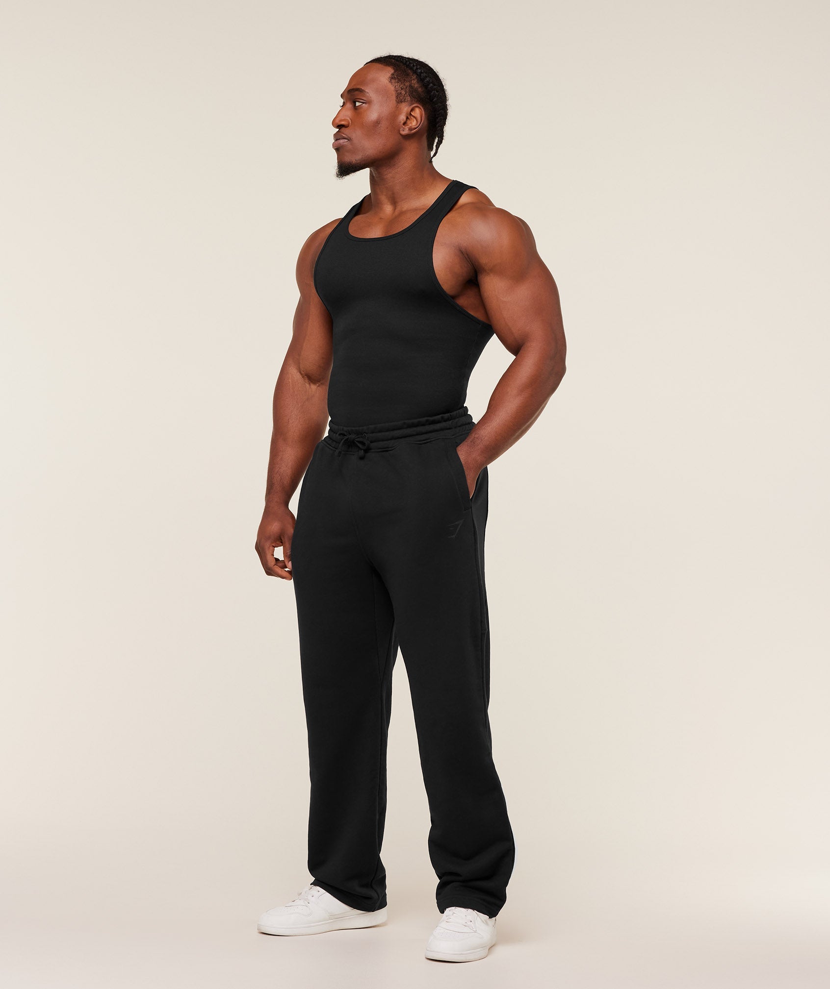Gymshark Power Straight Leg Pants 'GS Black GS Asphalt Grey'