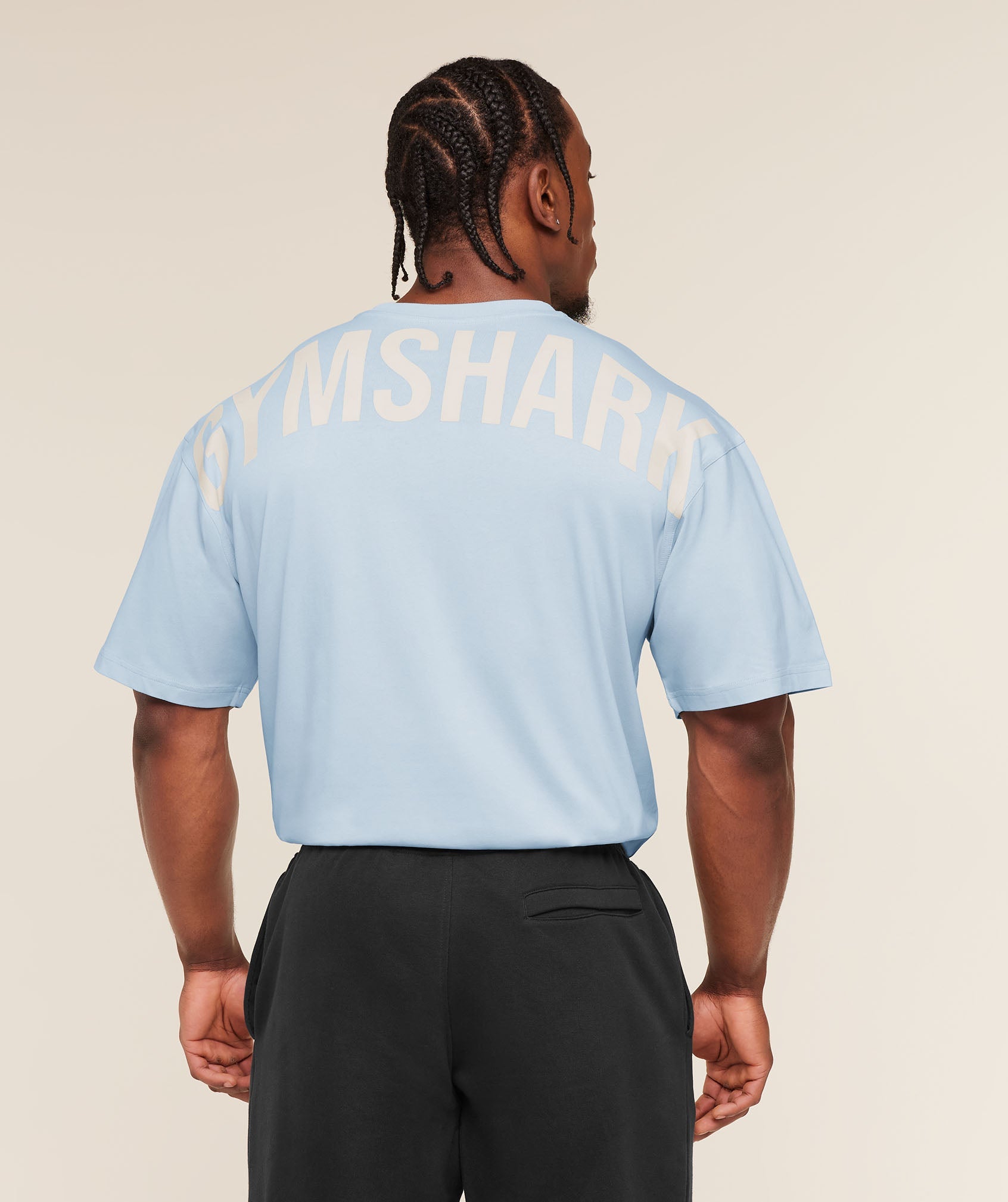 Gymshark Power T-Shirt 'Chilled Blue'