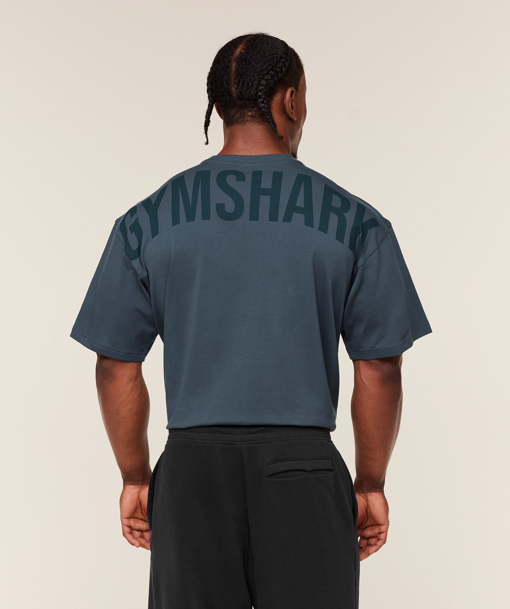 Gymshark Power T-Shirt 'GS Stealth Blue'