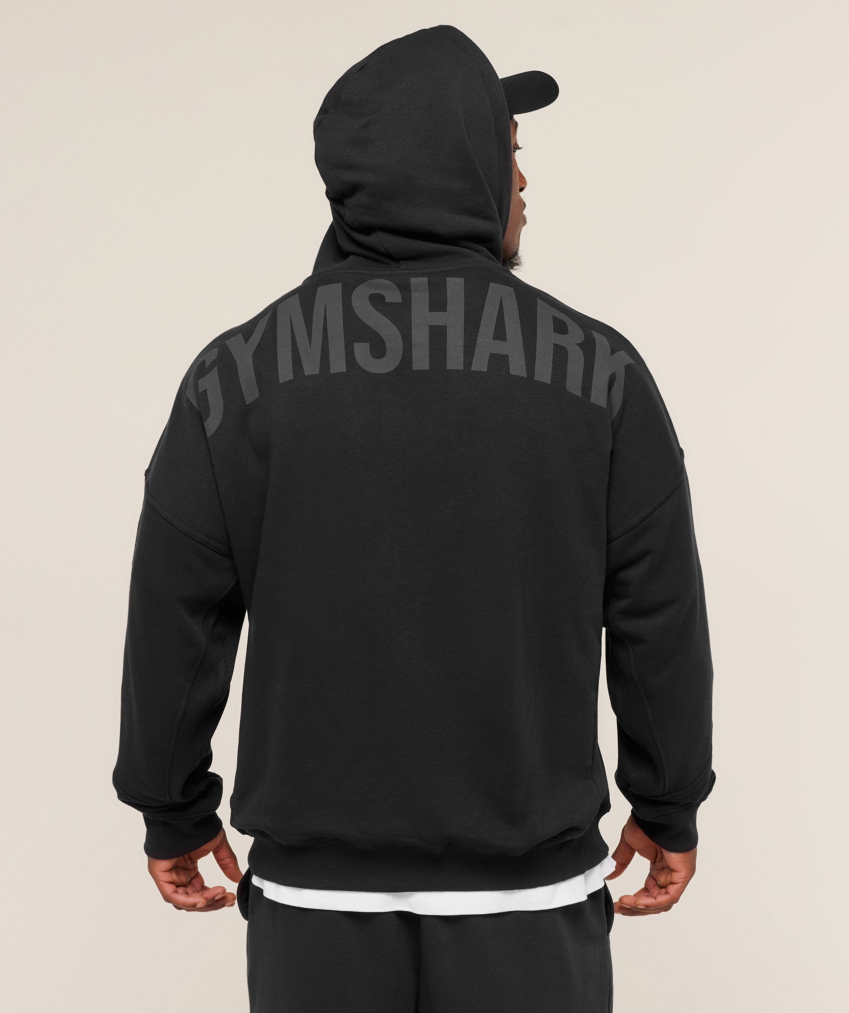 Gymshark Power Zip Up Hoodie 'Black Asphalt Grey'