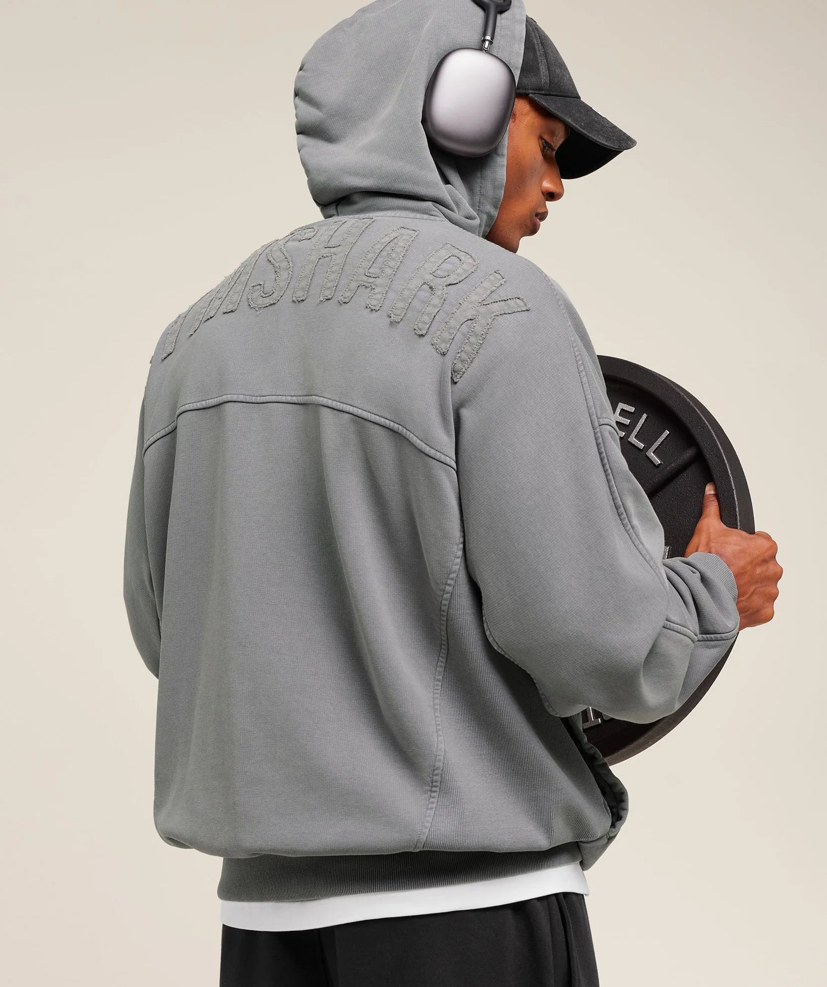 Gymshark Power Washed Hoodie 'GS Medium Grey'