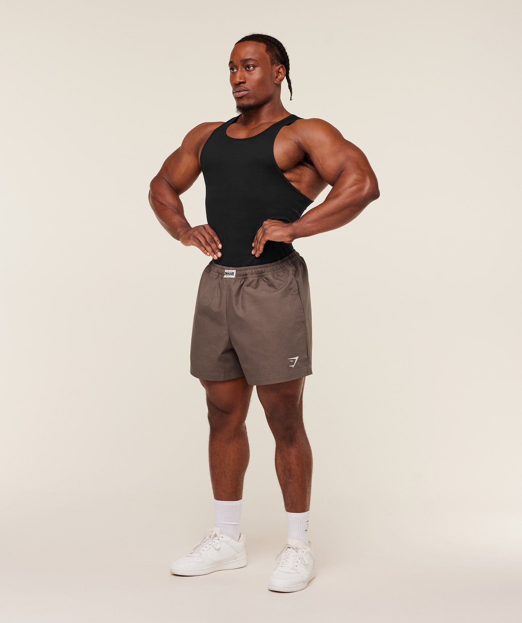 Gymshark Pumper Shorts 5" 'Soft Brown'