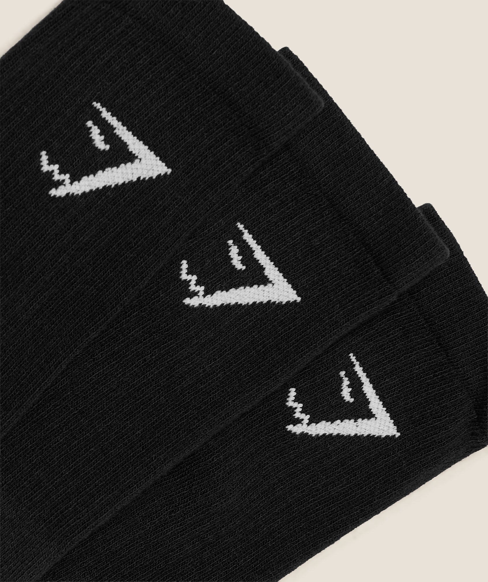 Gymshark Crew Socks 3PK 'GS Black'