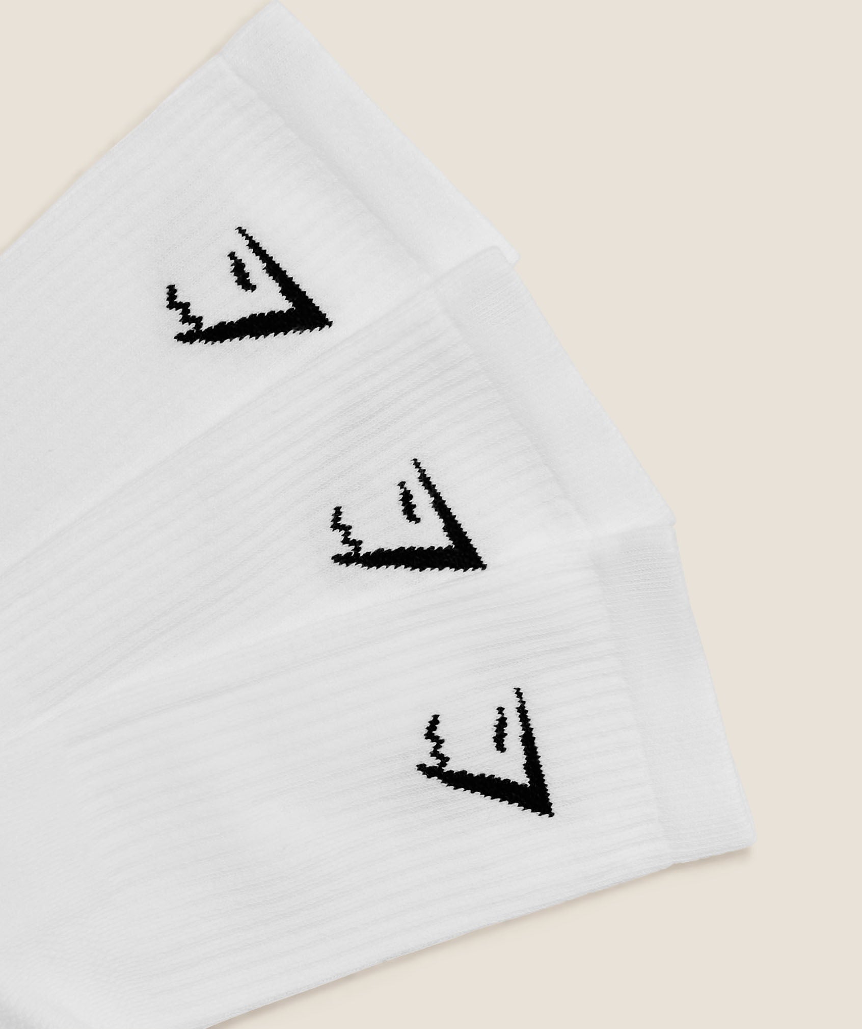 Gymshark Crew Socks 3PK 'GS White'