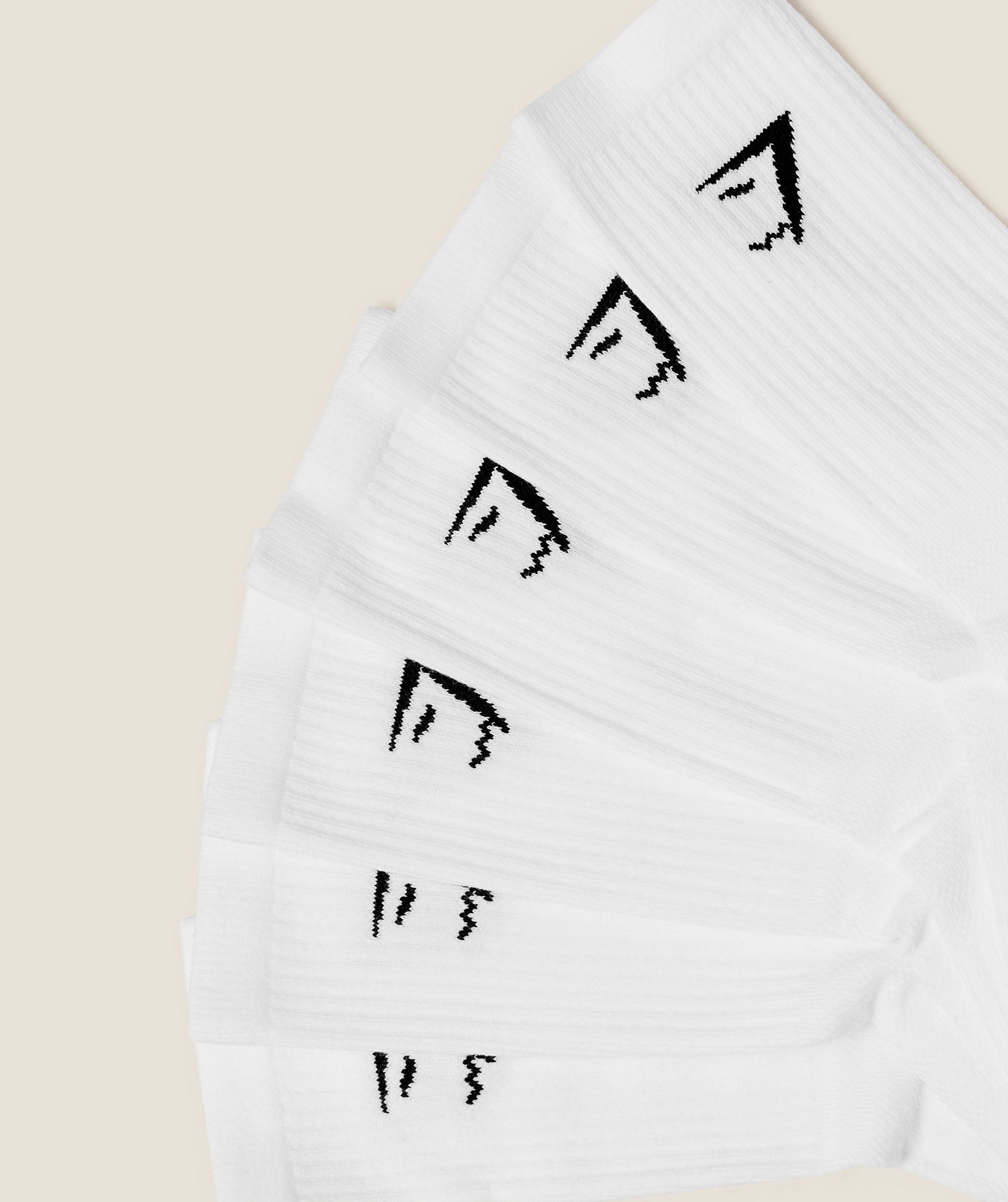 Gymshark Crew Socks 6pk 'GS White'