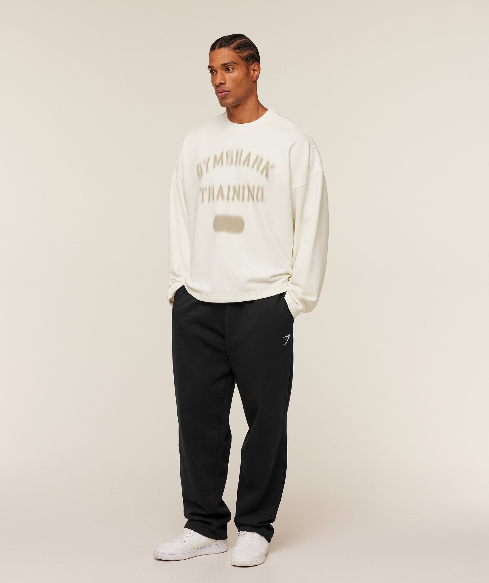 Gymshark Re-Rack Crew Neck Pullover 'GS Soft White'