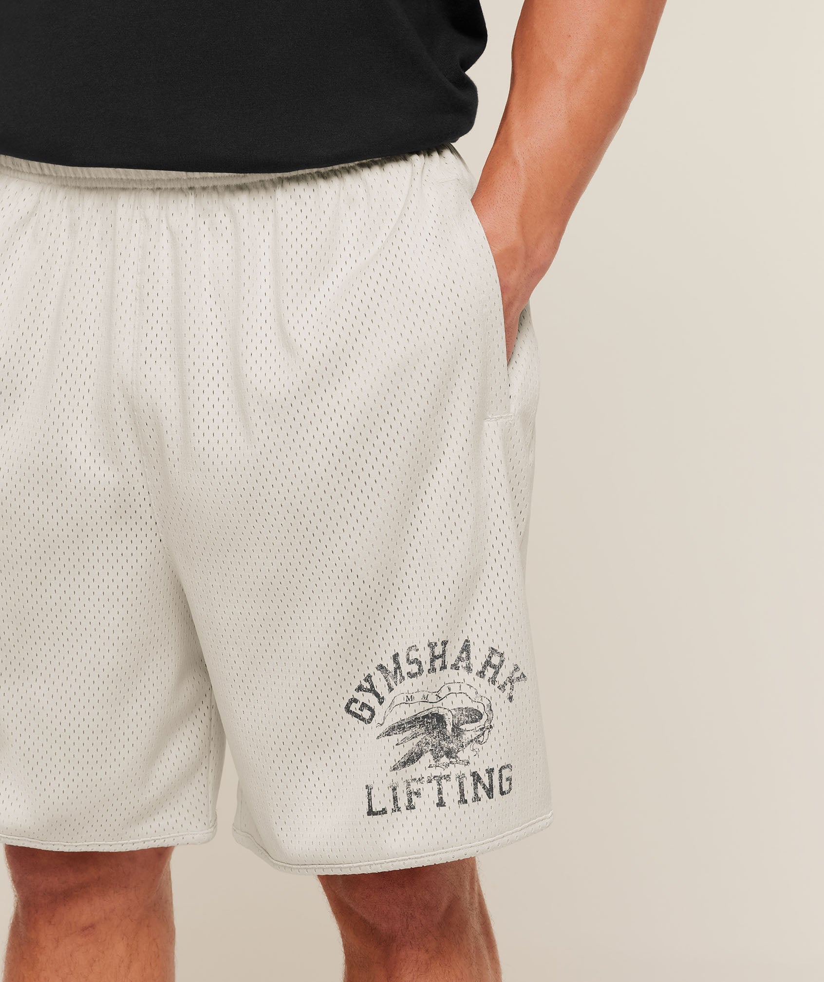 Gymshark Collective Mesh Shorts 'Tinted White'