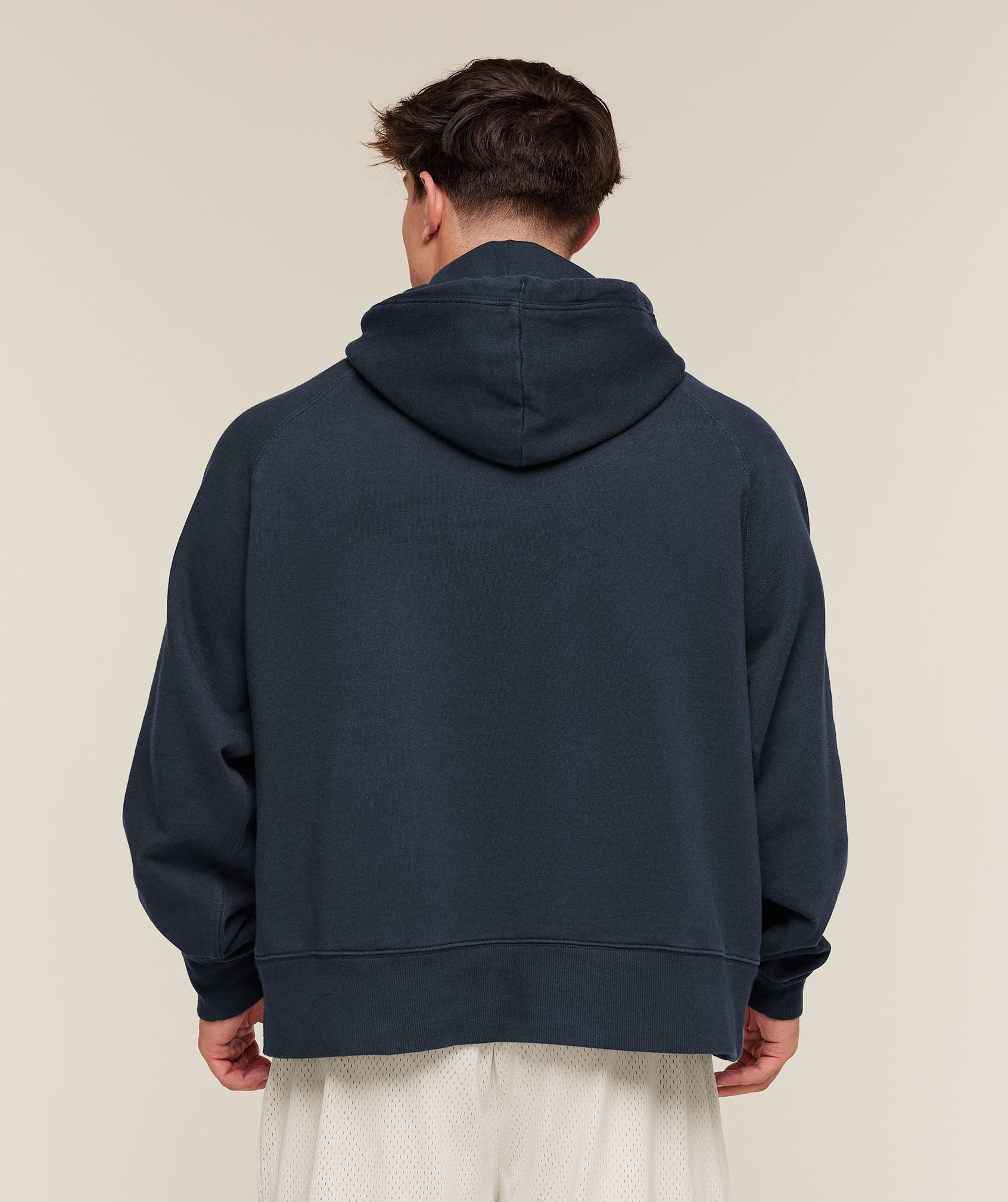 Gymshark Retro Collegiate Graphic Hoodie 'Heavy Blue'