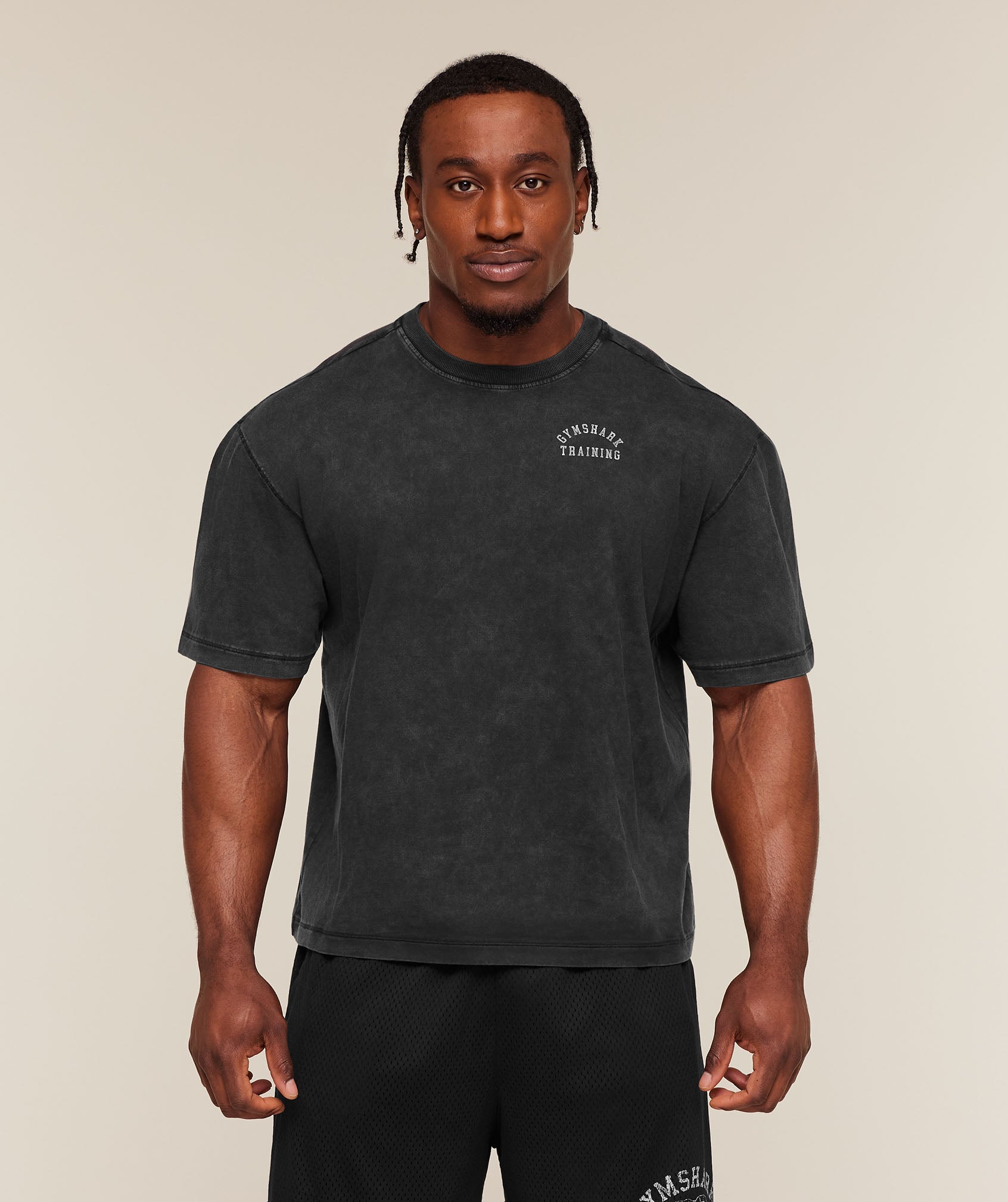Gymshark Retro Collegiate T-Shirt 'Black'