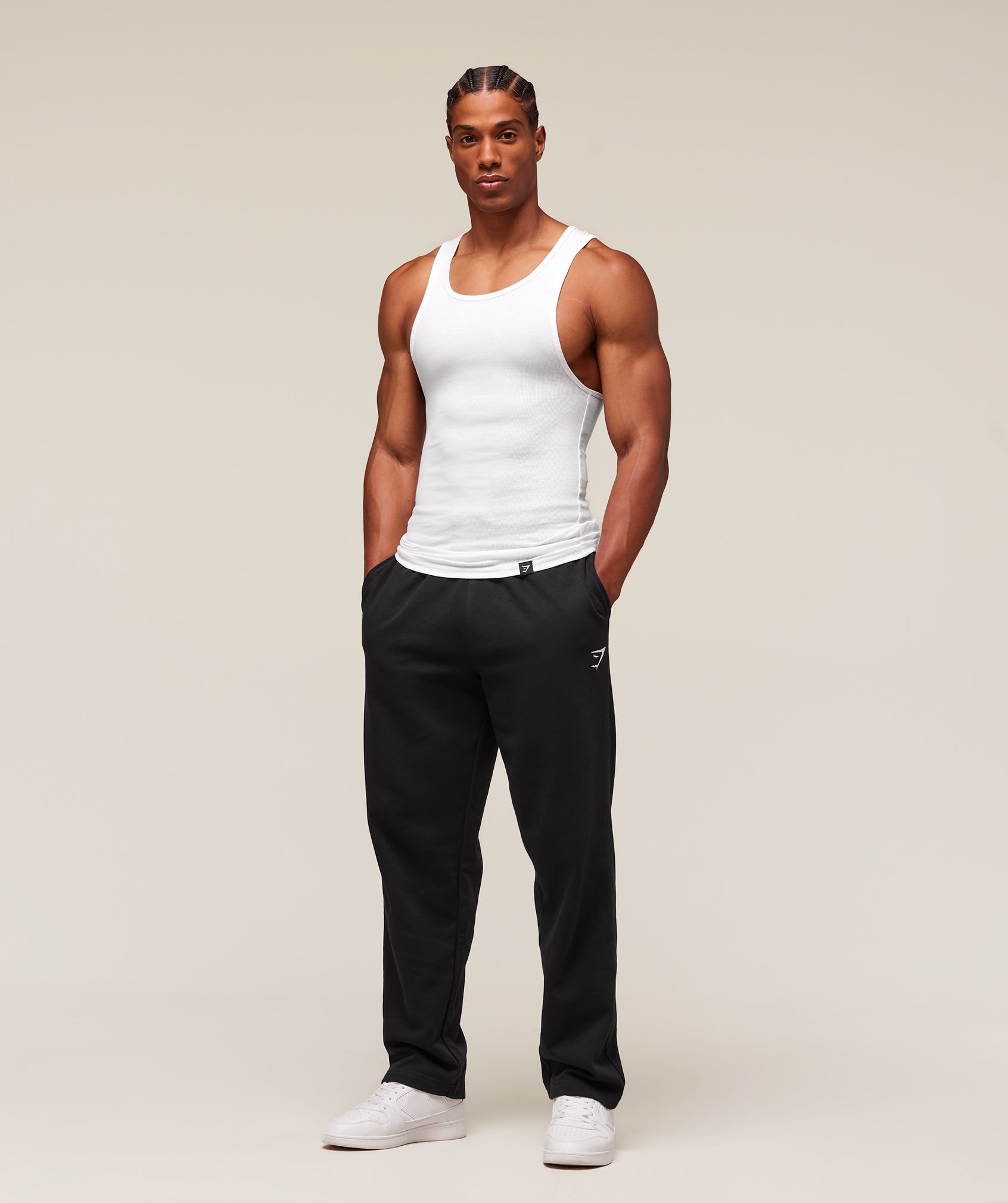 Gymshark Ribbed Tank 1PK 'White'