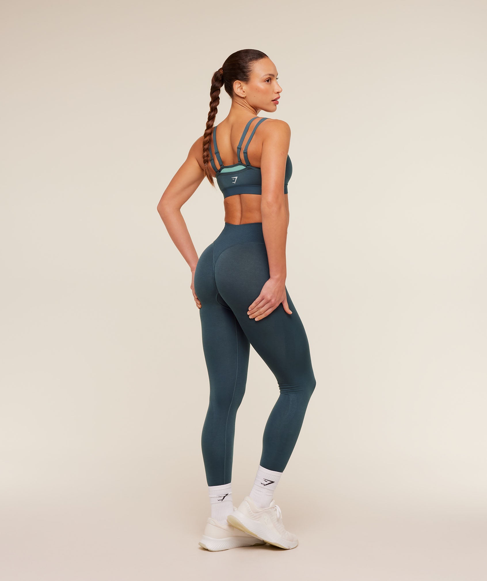 Gymshark Interval Seamless Leggings 'Stealth Blue'