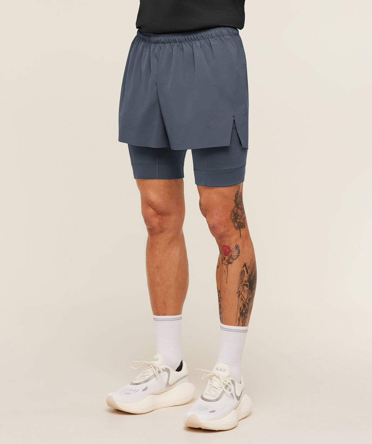 Gymshark Running Elite 2-in-1 5" Shorts 'Titanium Blue'