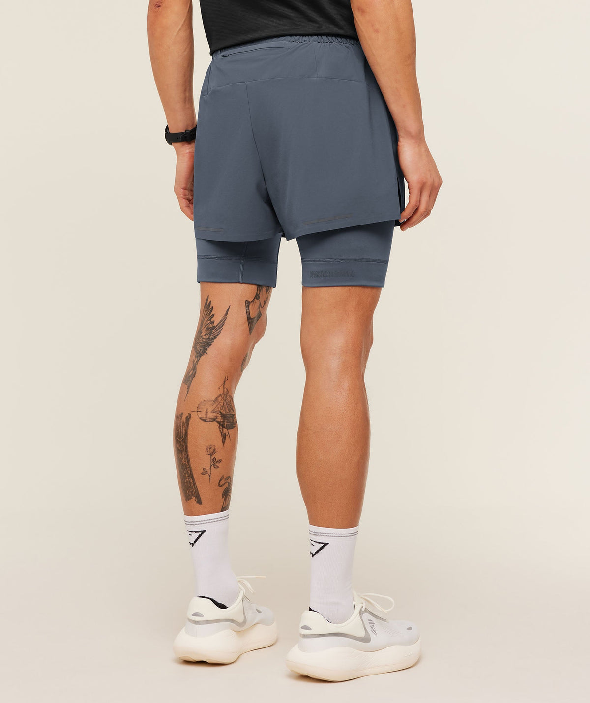 Gymshark Running Elite 2-in-1 5" Shorts 'Titanium Blue'