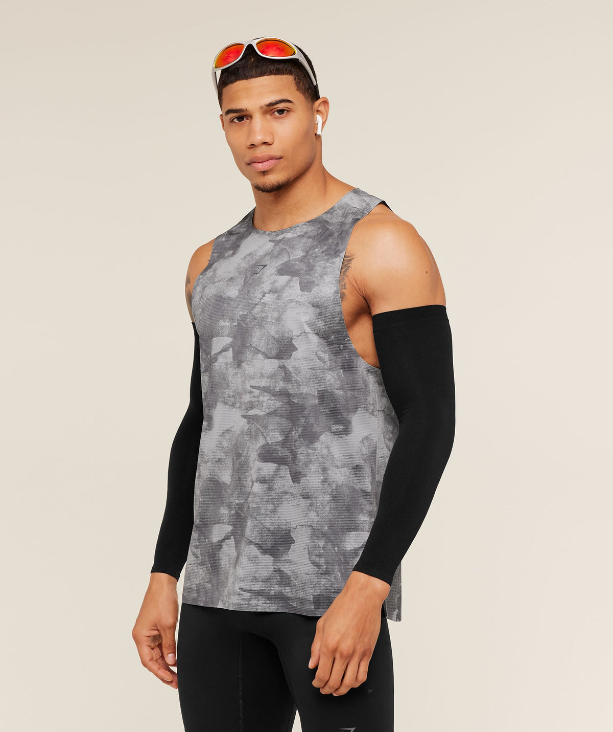 Gymshark Running Elite Tank 'Smokey Grey Black'