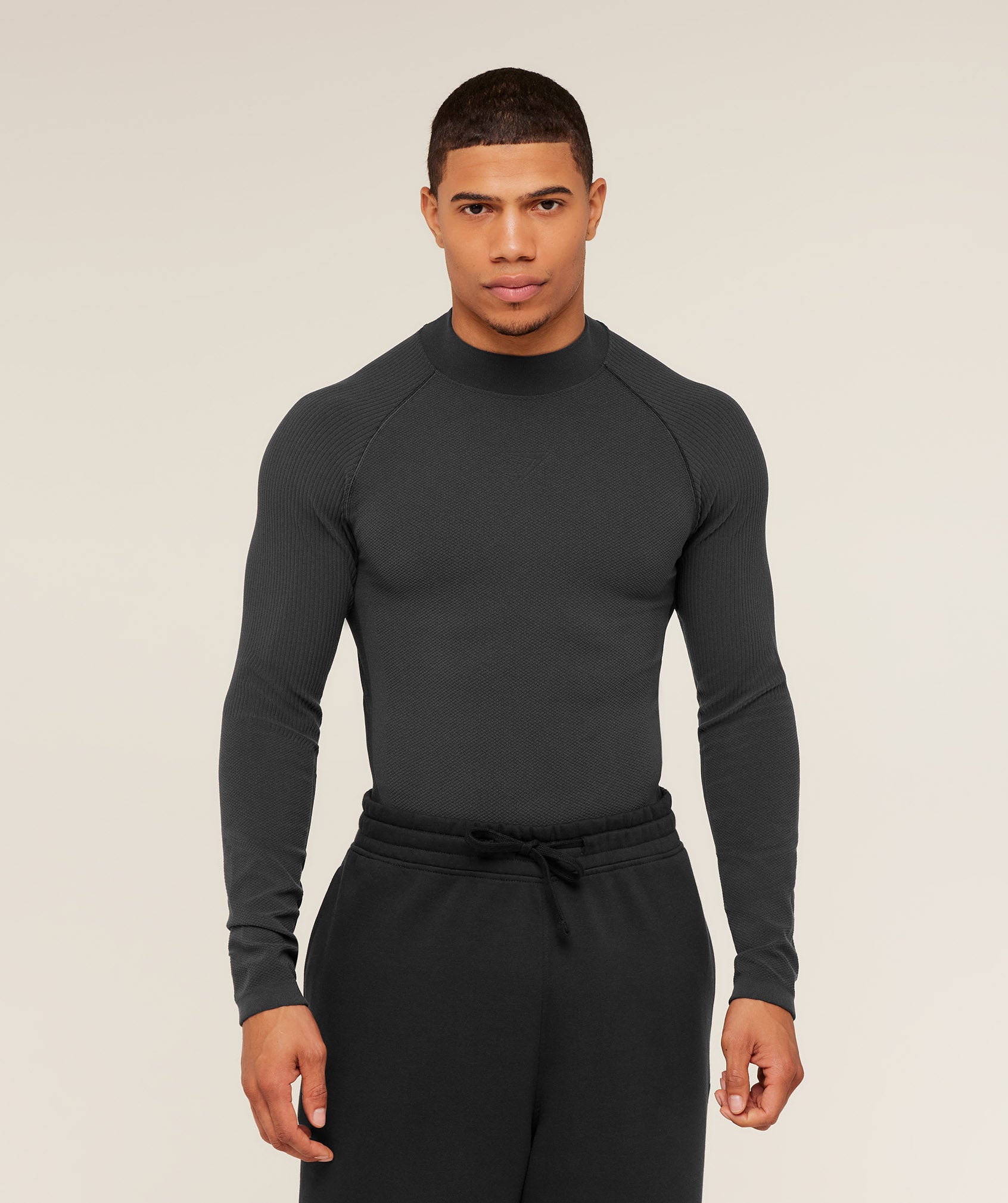Gymshark Physique Long Sleeve T-Shirt 'Grey Black'