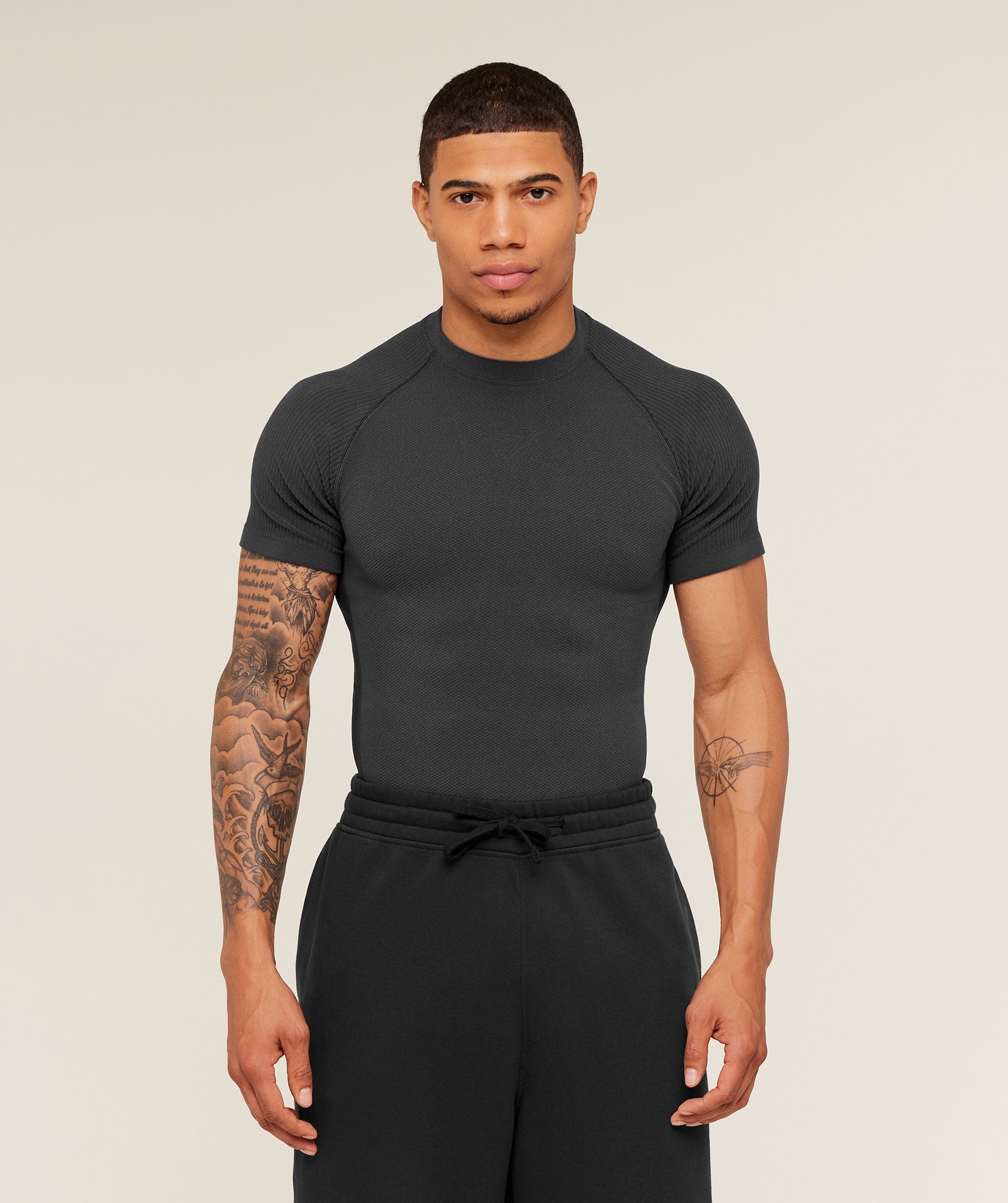 Gymshark Physique T-Shirt 'Grey GS Black'