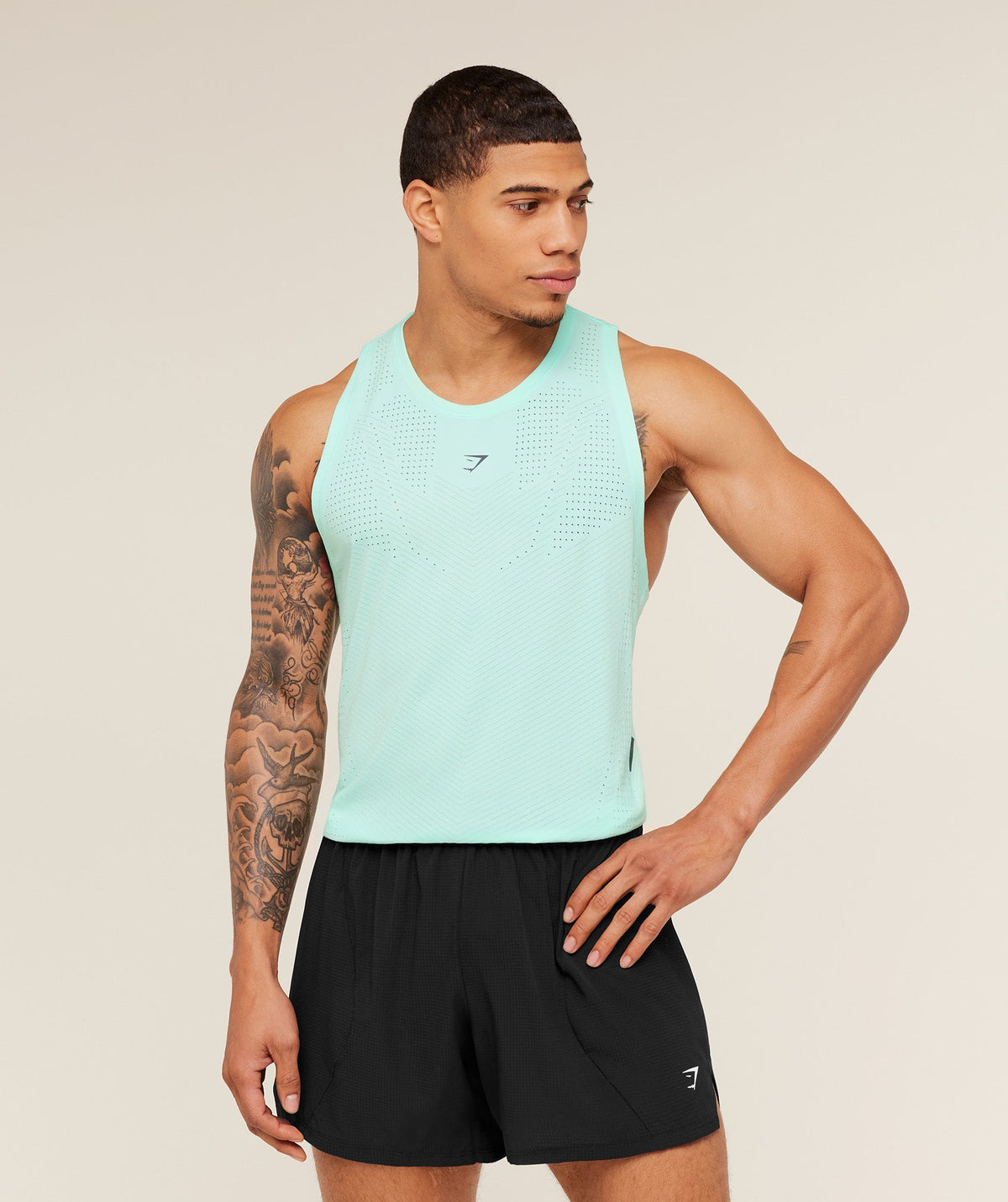 Gymshark Seamless Running Tank 'Pop Turquoise'