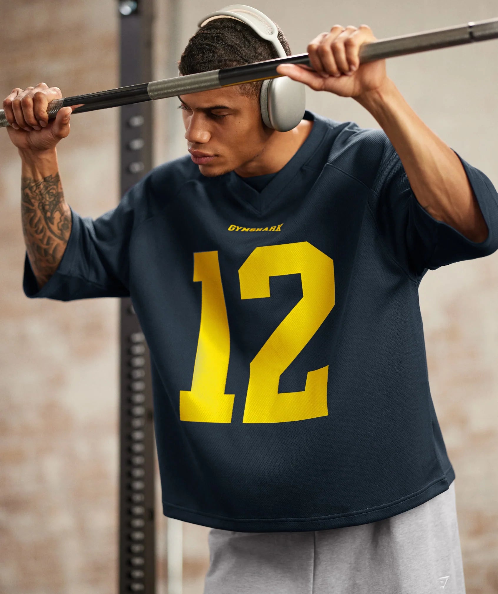 Gymshark American Football Jersey 'Heavy Blue'