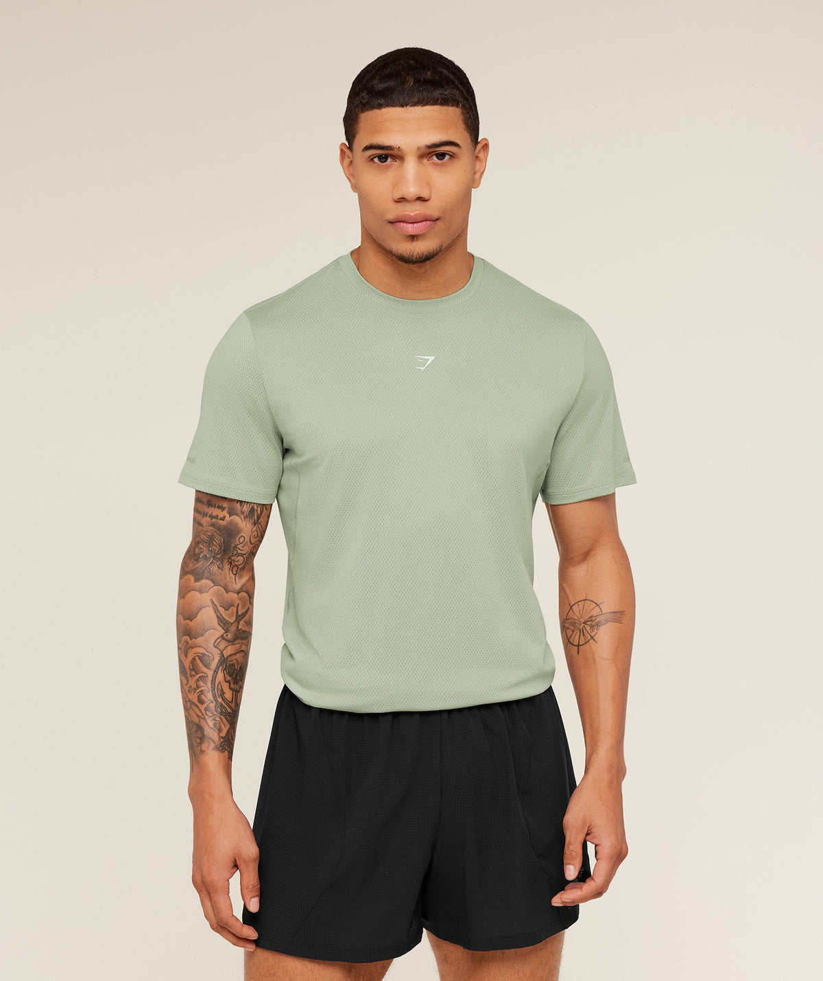 Gymshark Running T-Shirt 'Haze Green'