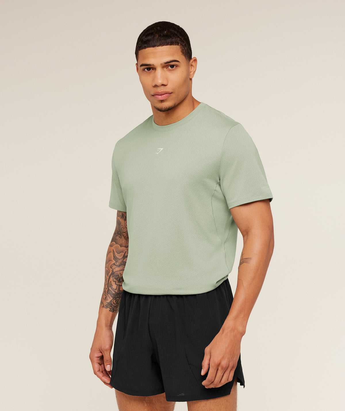 Gymshark Running T-Shirt 'Haze Green'