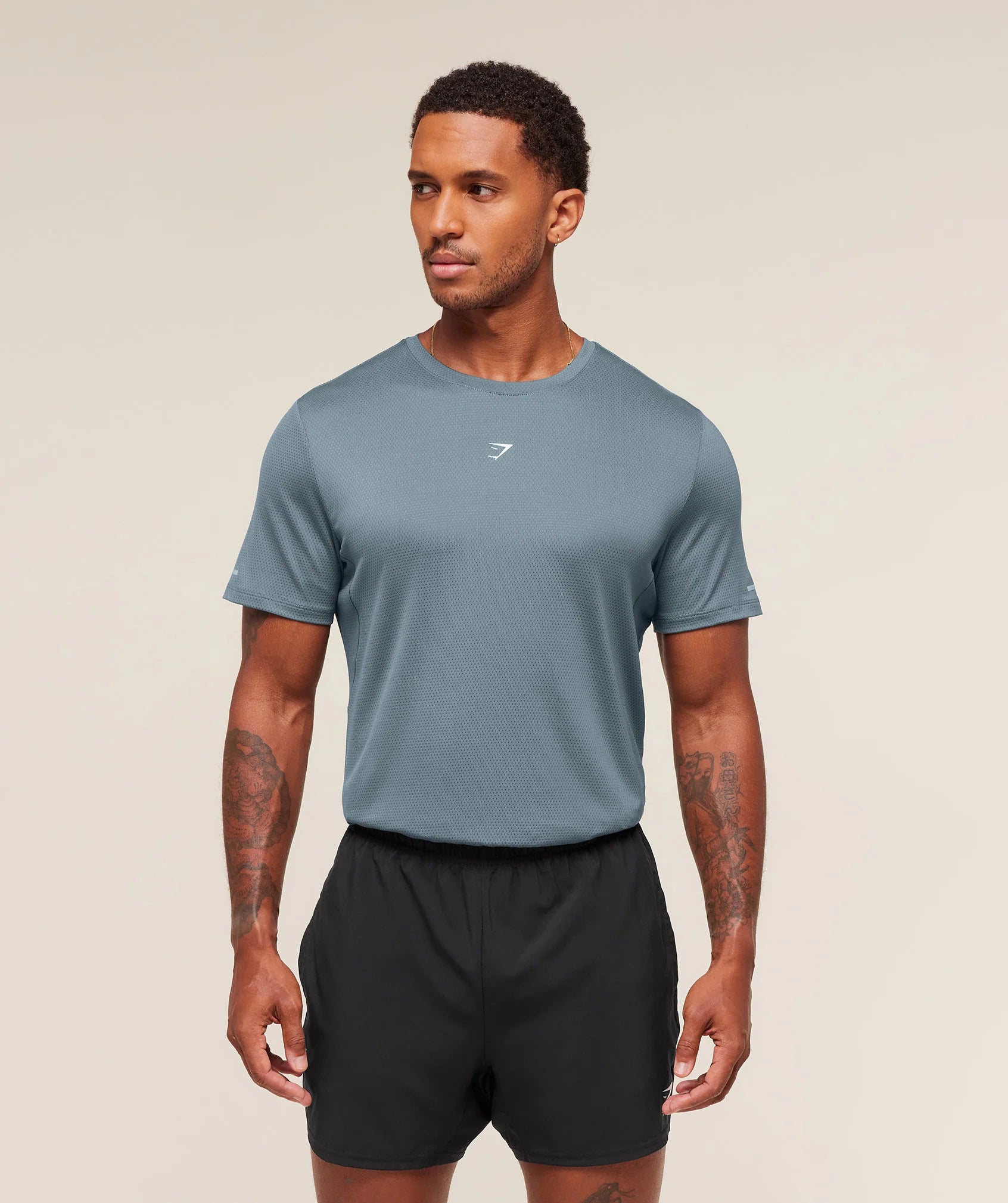 Gymshark Running T-Shirt 'Iron Blue'