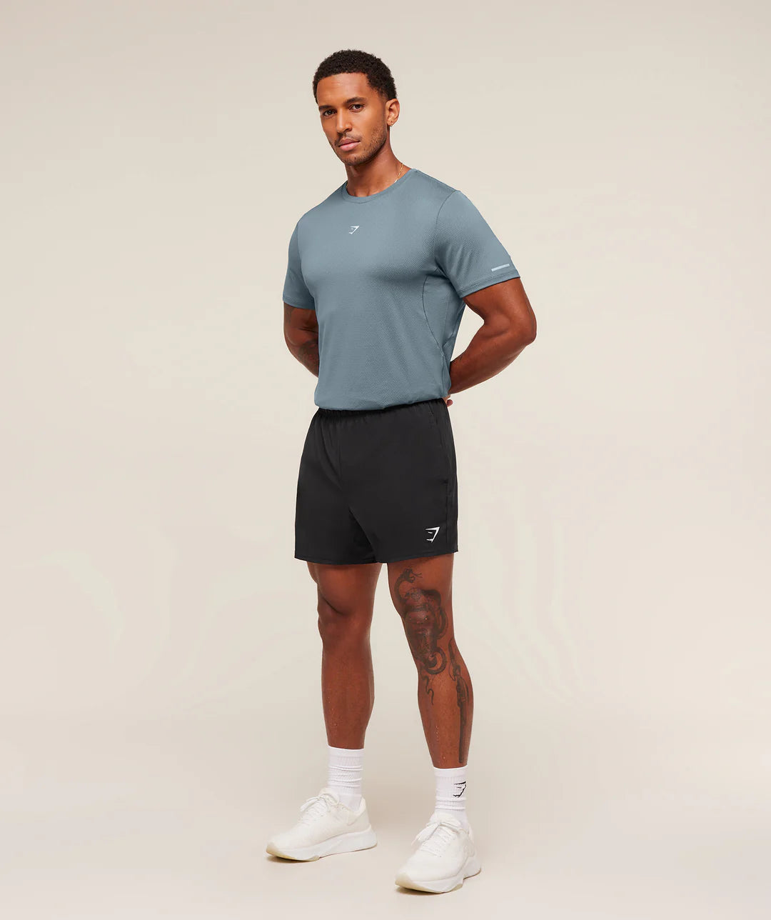 Gymshark Running T-Shirt 'Iron Blue'