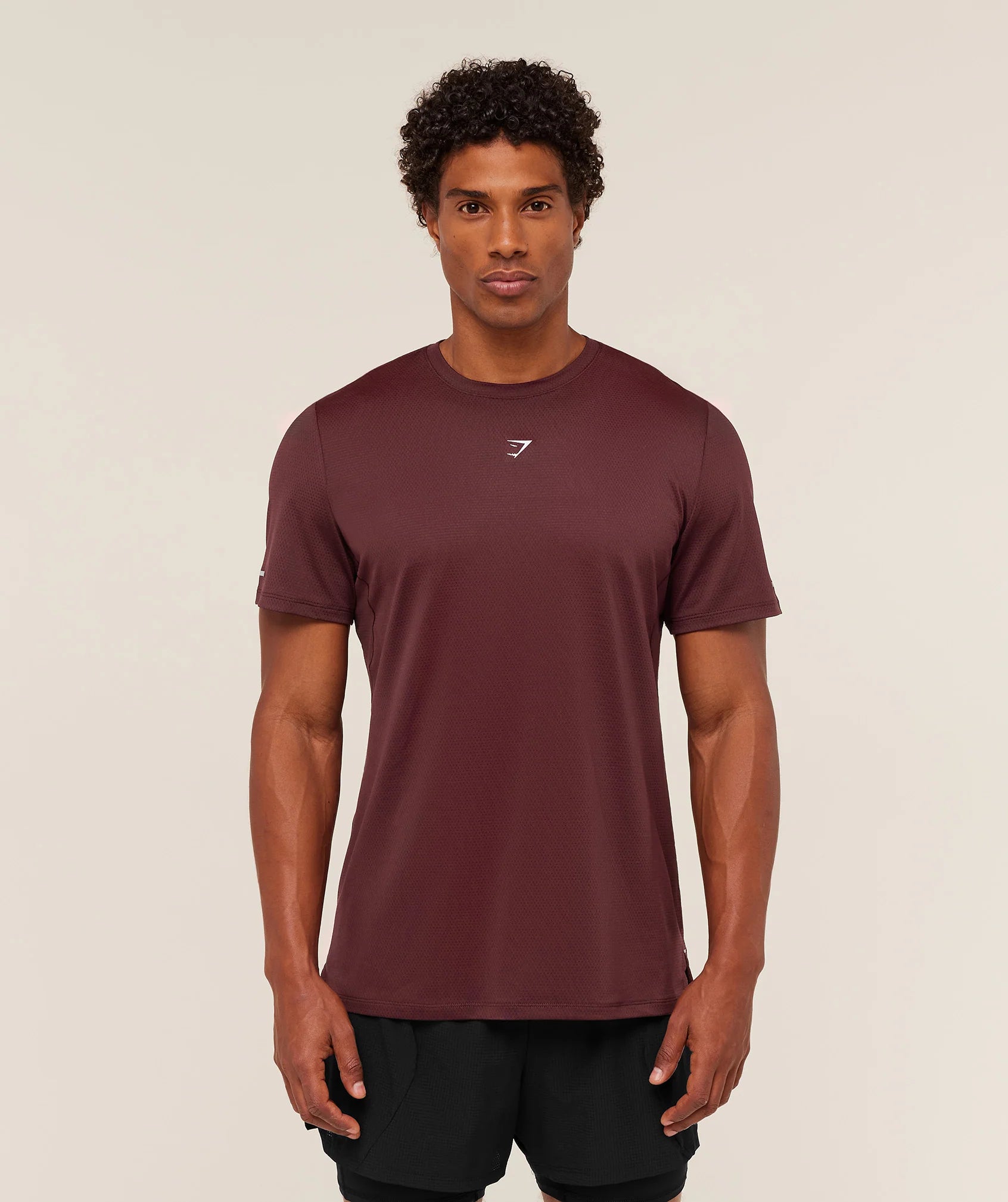 Gymshark Running T-Shirt 'Rich Maroon'