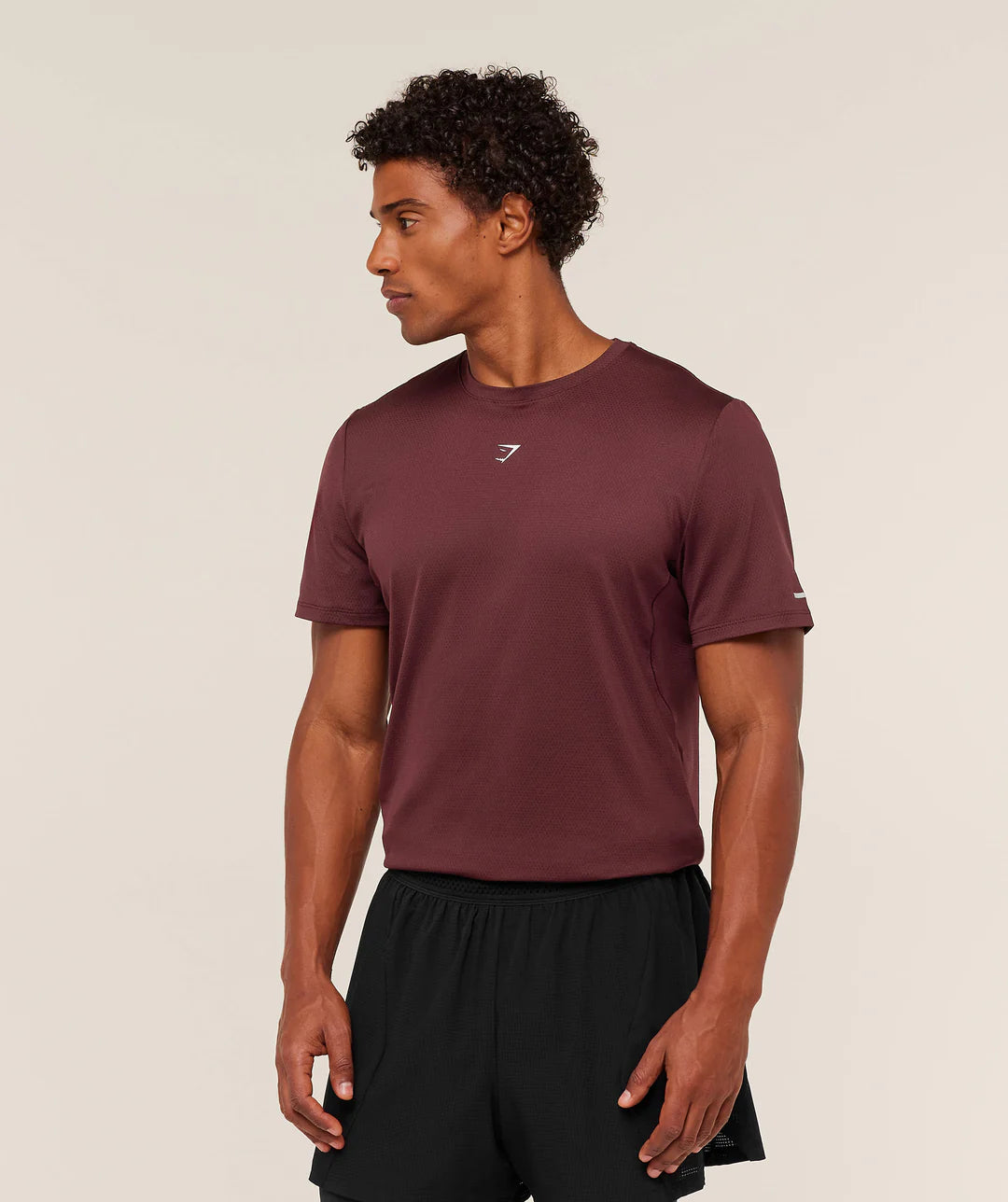 Gymshark Running T-Shirt 'Rich Maroon'