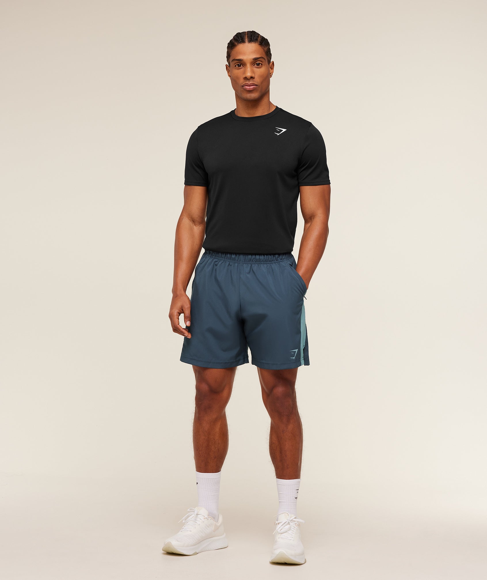 Gymshark Sport 7" Shorts 'Stealth Blue Storm Blue'