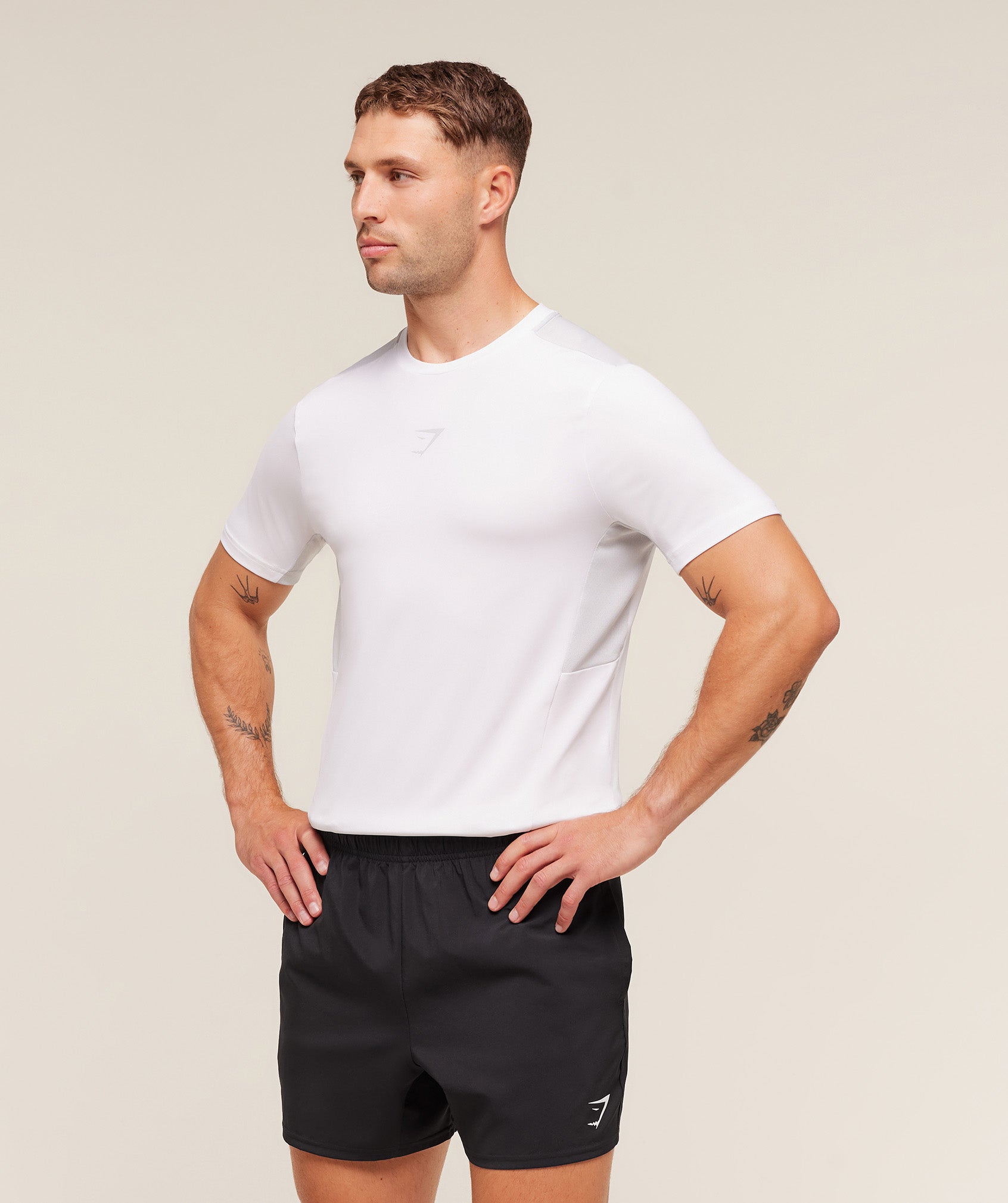 Gymshark Sport T-Shirt 'White Light Grey'
