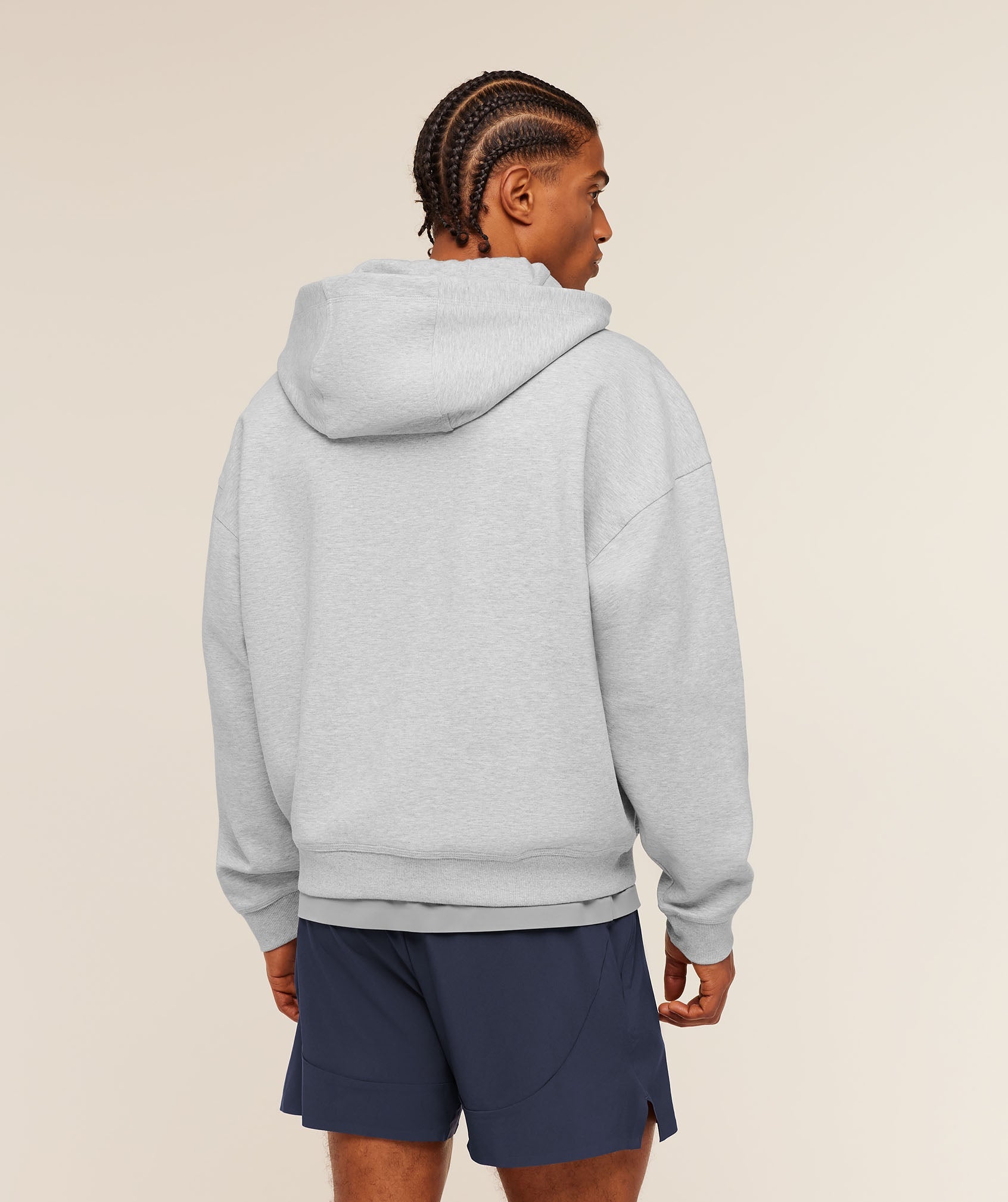 Gymshark Evolve Lightweight Zip Through Hoodie 'Bros Soft Grey Marl'