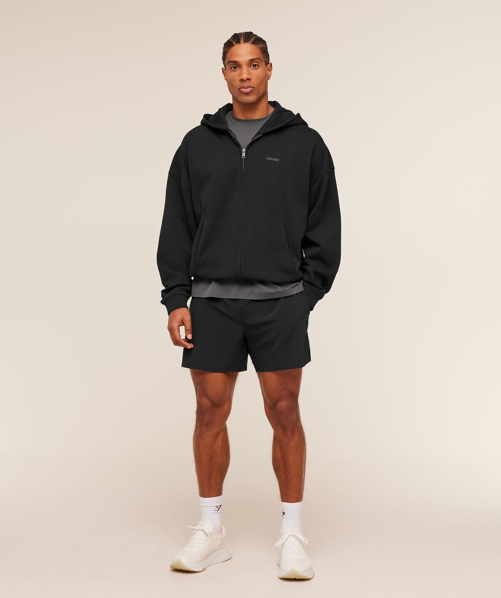 Gymshark Evolve Lightweight Zip Through Hoodie 'Black