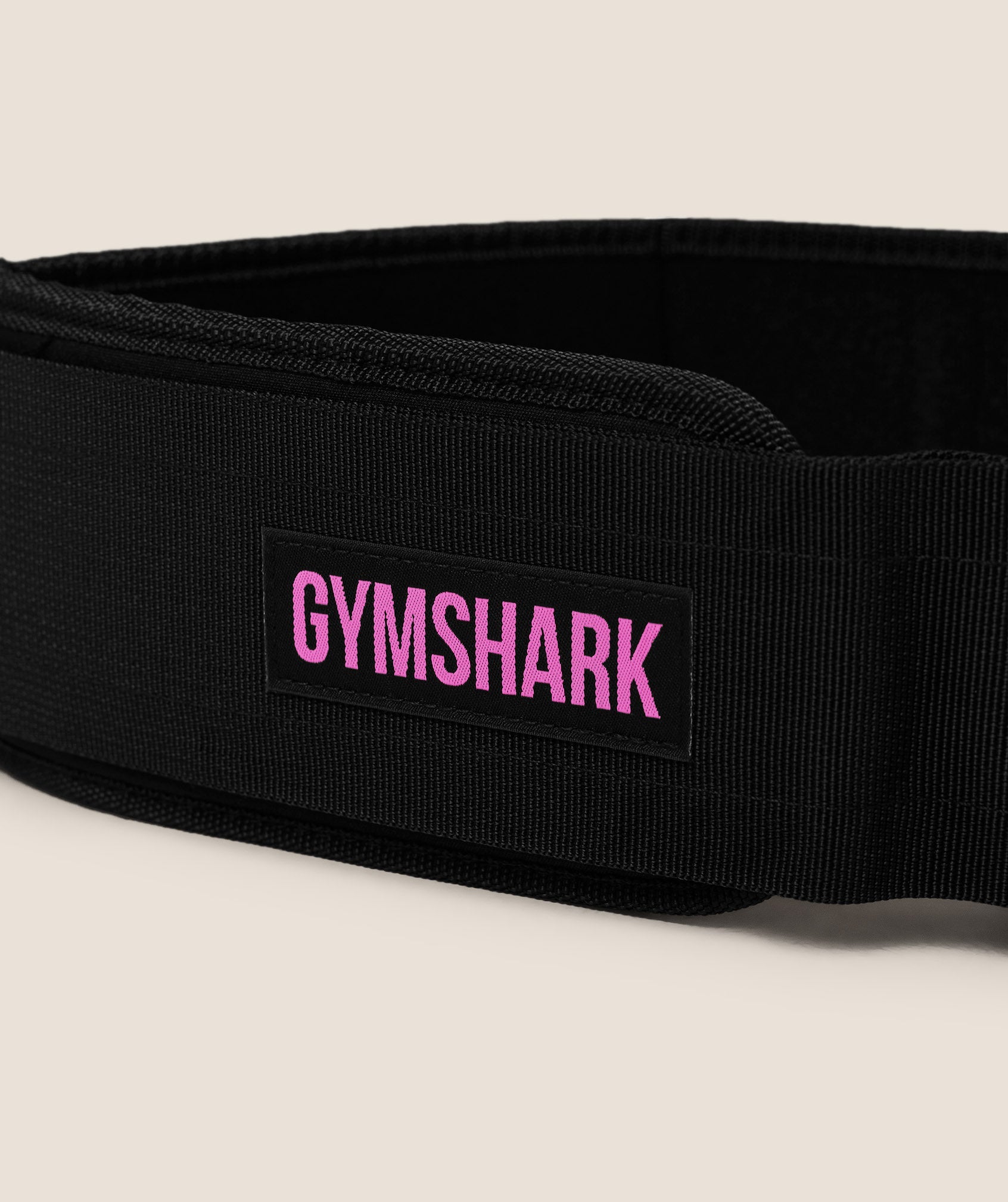 Gymshark Velcro Weightlifting Belt 'GS Black GS Focus Pink'