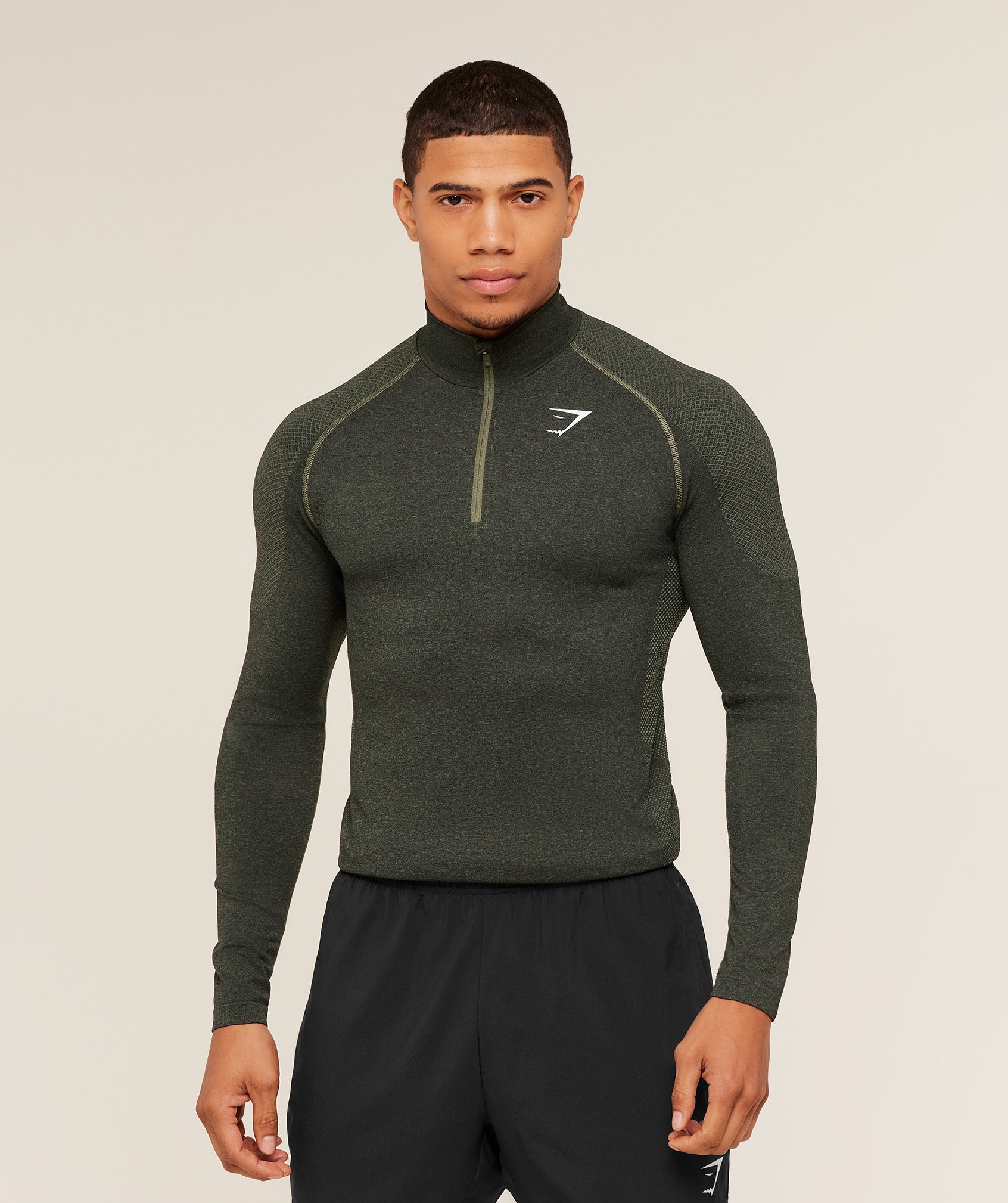 Gymshark Vital 1/4 Zip 'Core Olive Black'