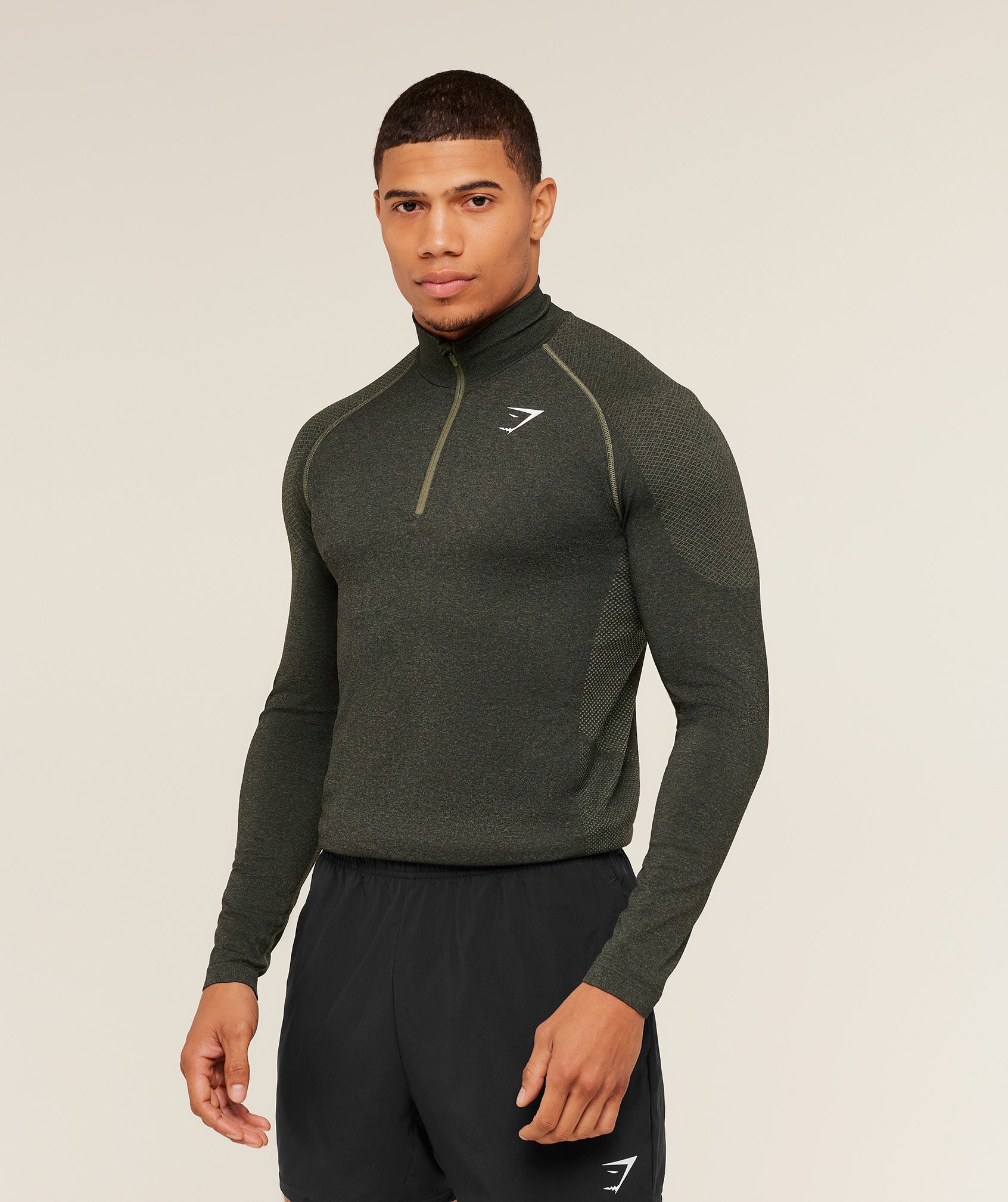 Gymshark Vital 1/4 Zip 'Core Olive Black'