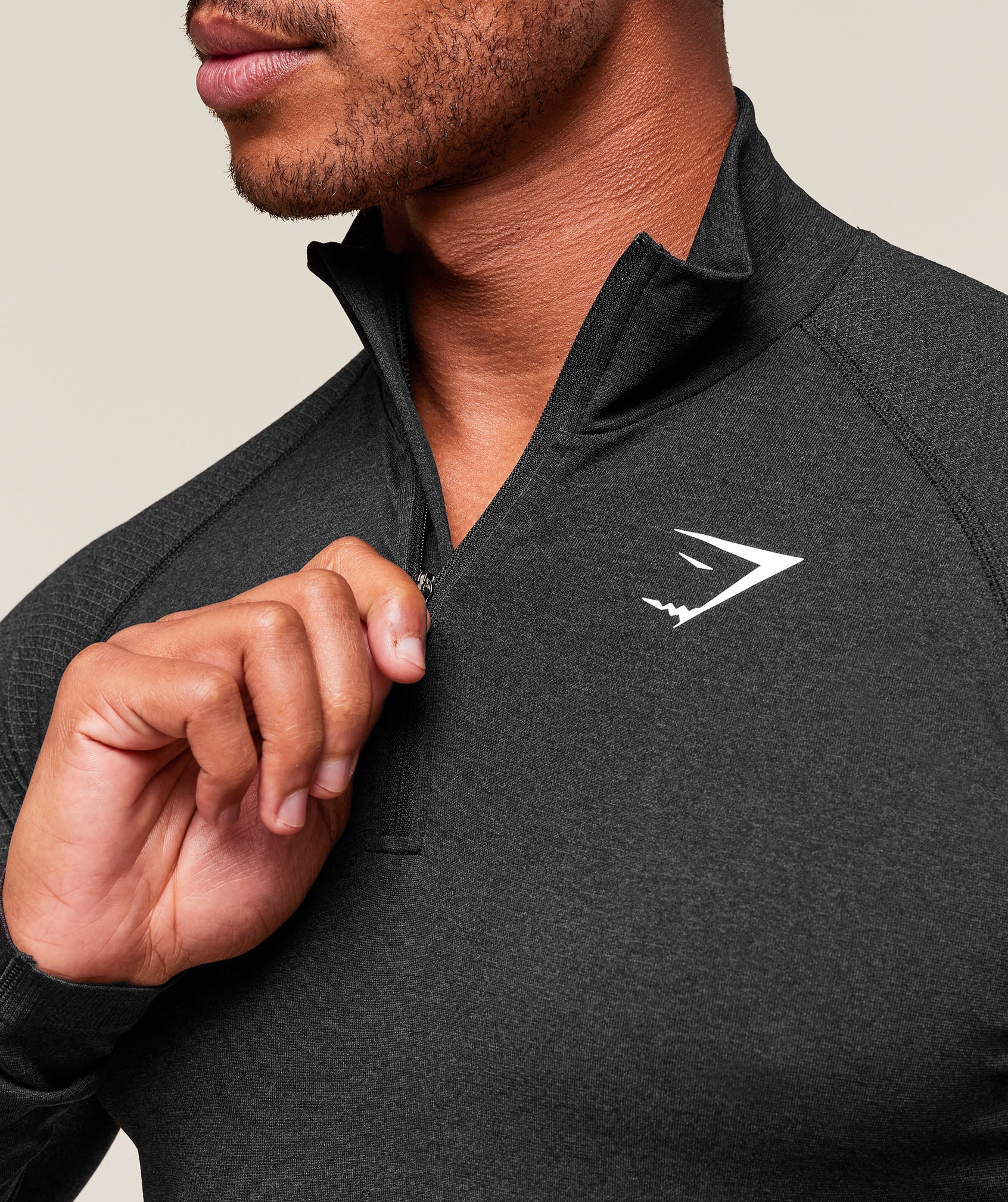 Gymshark Vital 1/4 Zip 'Black Silhouette Grey'