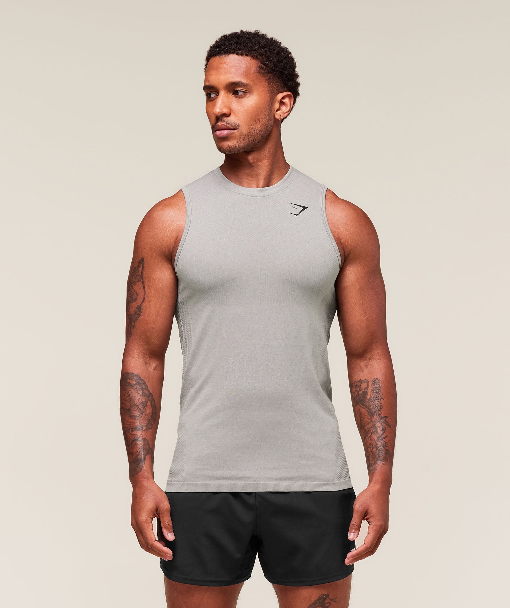 Gymshark Vital Tank 'Light Grey Smokey Grey'