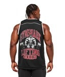 Graphic Basketball Mesh Tank Black