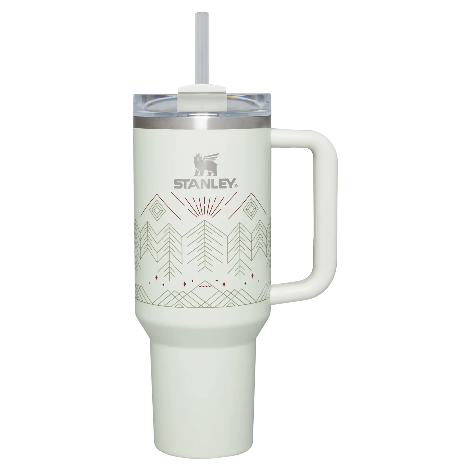 Stanley Winterscape Quencher H2.0 FlowState Tumbler | 40 OZ Pale Stone Winterscape
