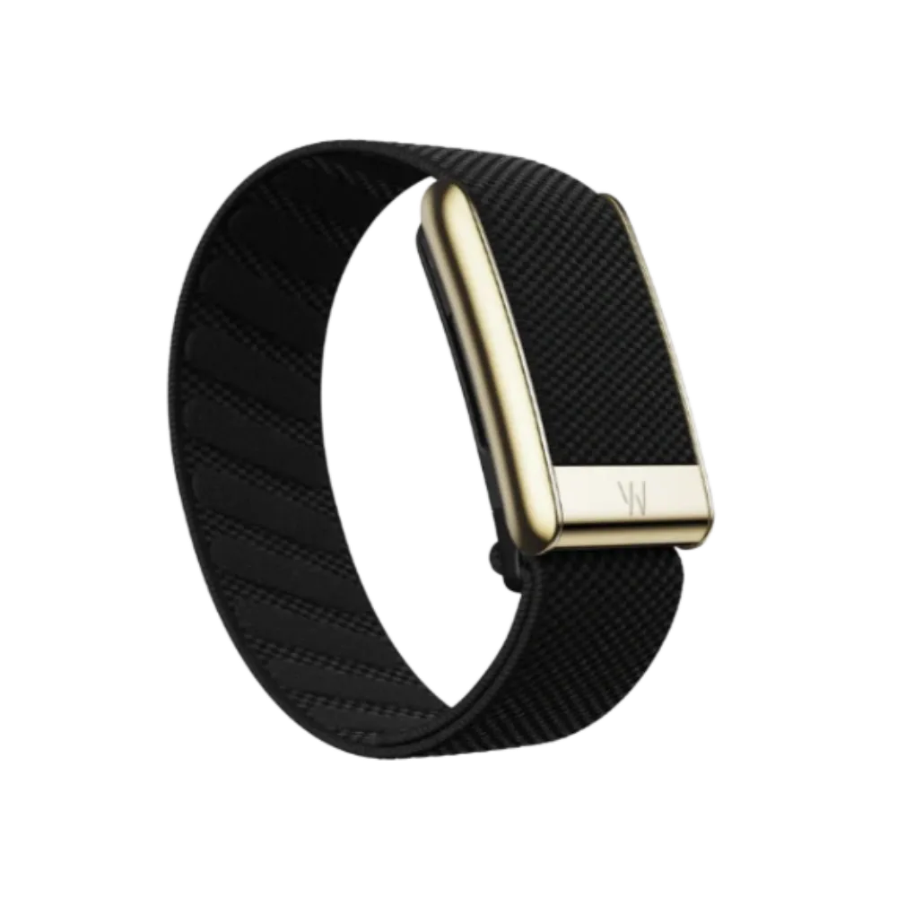 Whoop 5.0 Superknit Luxe Obsidian with Gold Band (Strap Only)