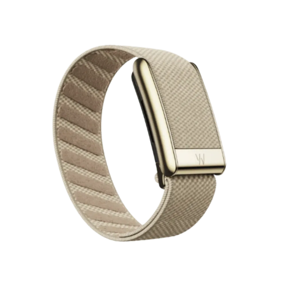 Whoop 5.0 Superknit Luxe Dune with Gold Band (12 Month Peak Subscription Included)